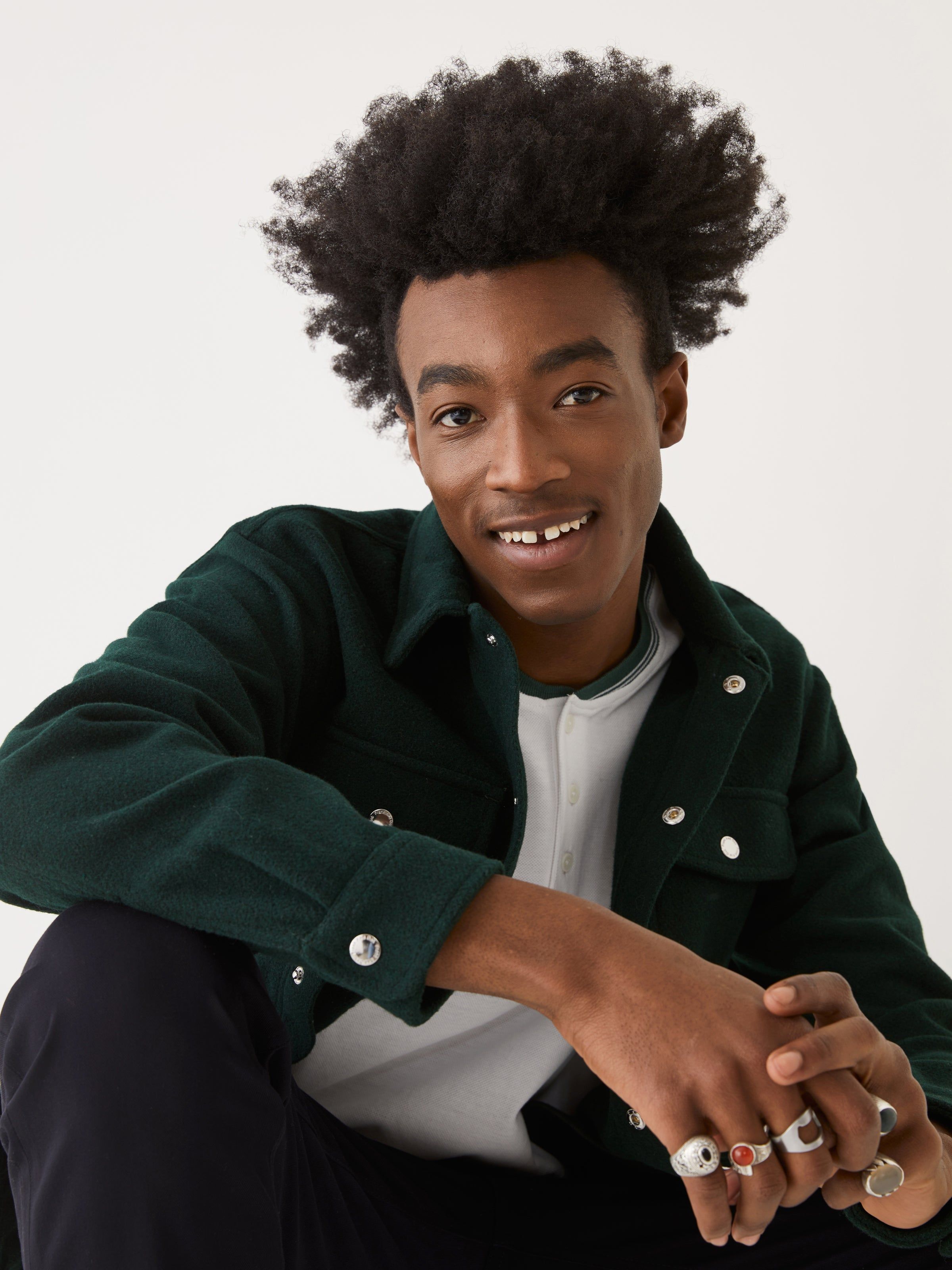 The Wool Overshirt in Pine Grove sold by Frank & Oak product image thumbnail 4