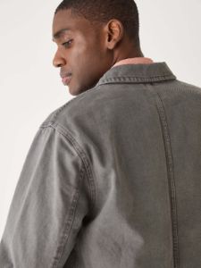 The Hemp Denim Overshirt in Coal sold by Frank & Oak