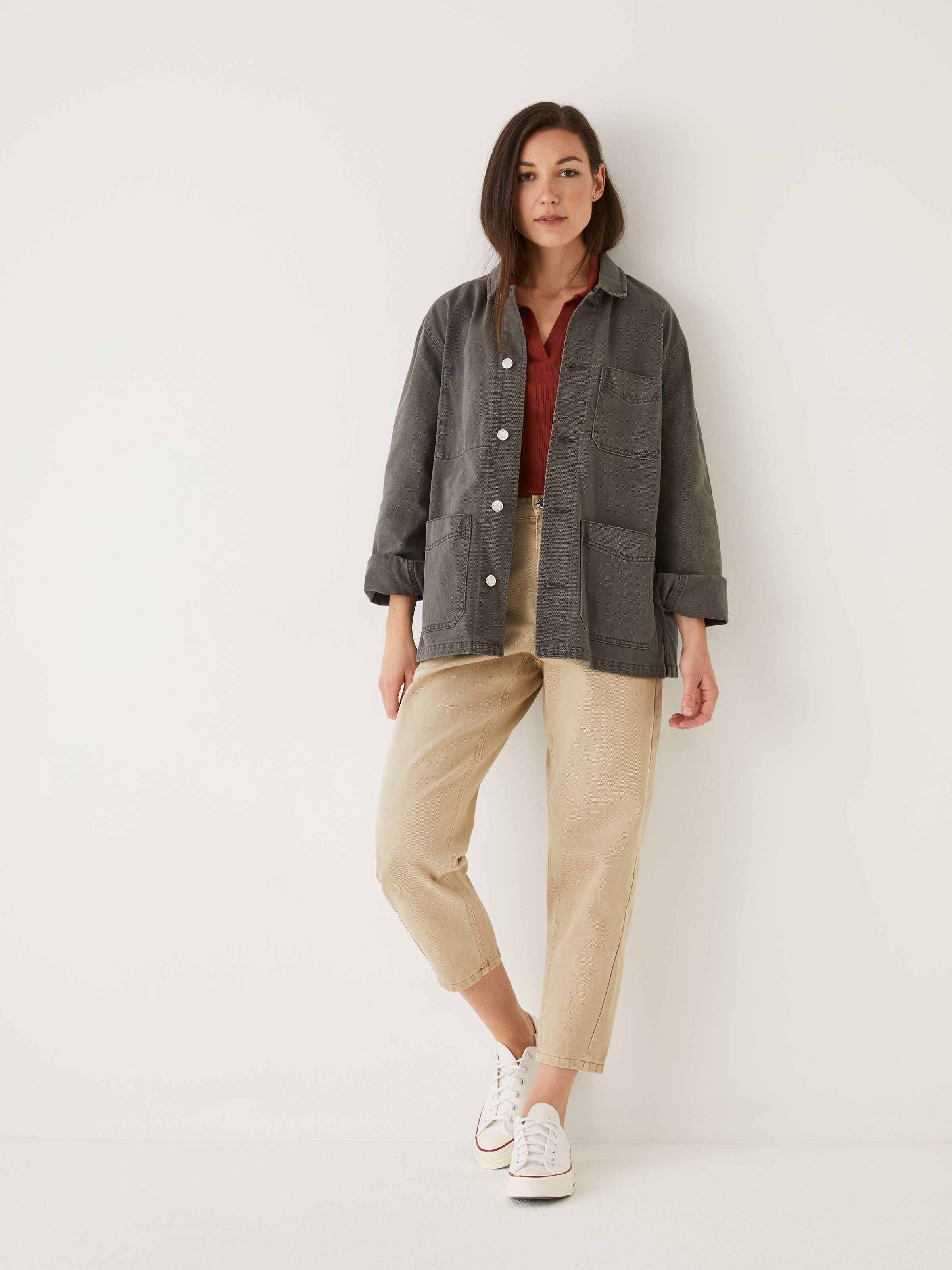 The Hemp Denim Overshirt in Coal sold by Frank & Oak product image thumbnail 6