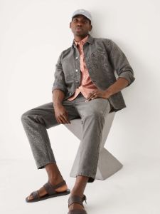 The Hemp Denim Overshirt in Coal sold by Frank & Oak