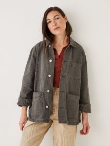 The Hemp Denim Overshirt in Coal sold by Frank & Oak