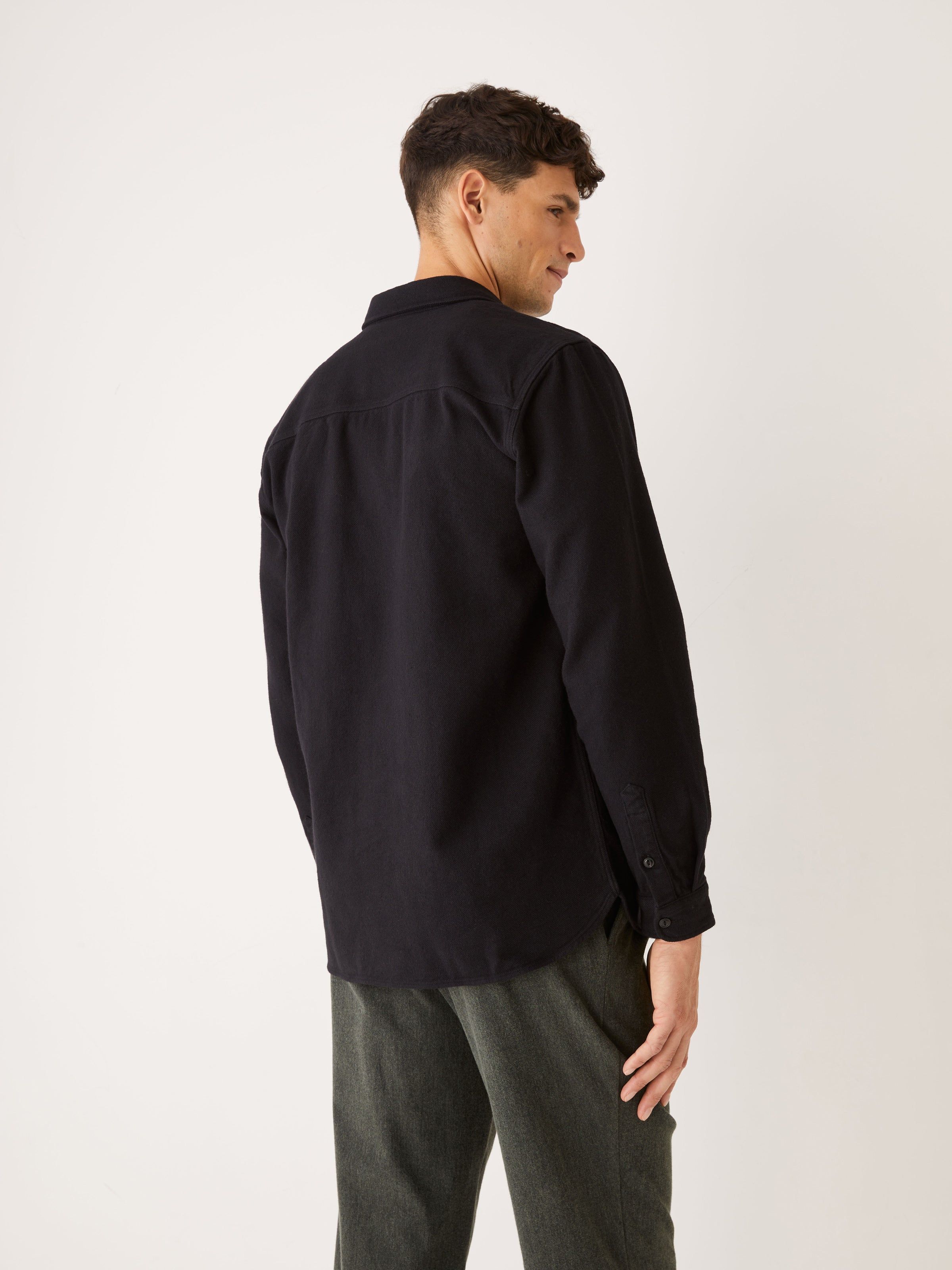 The Kapok Flannel Overshirt in Black sold by Frank & Oak product image thumbnail 2