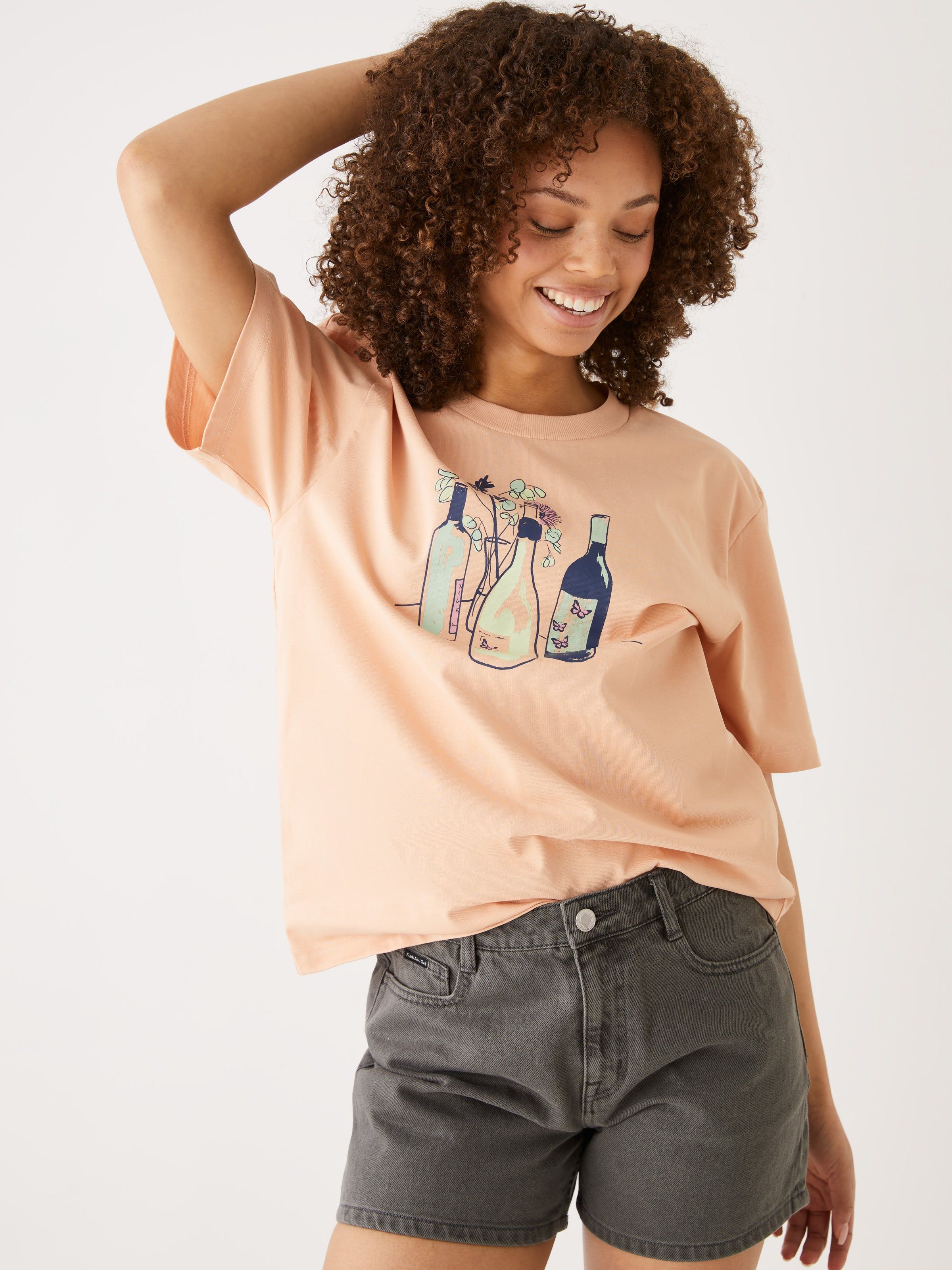 The Oversized Graphic T-Shirt in Apricot sold by Frank & Oak product image thumbnail 4