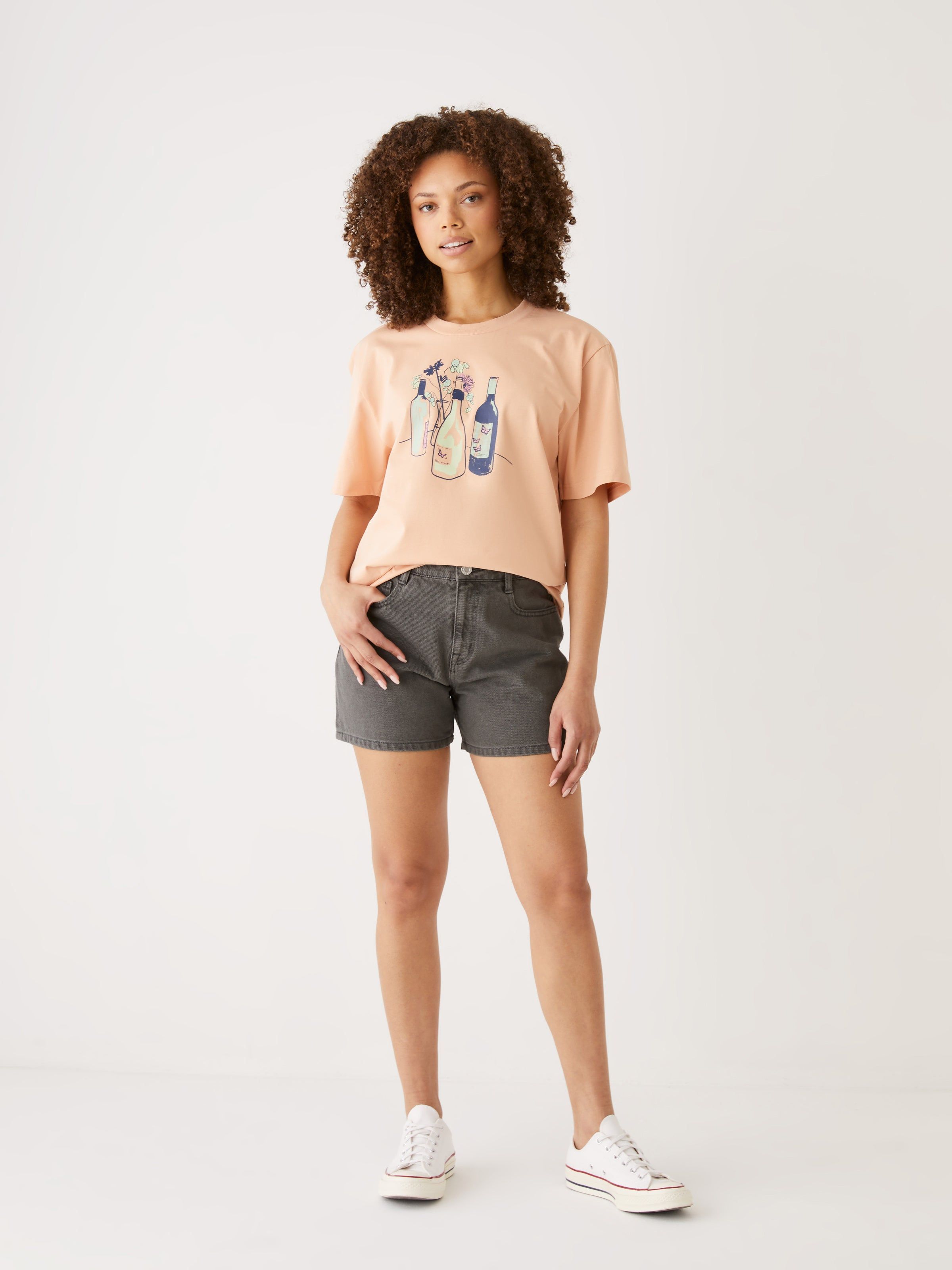 The Oversized Graphic T-Shirt in Apricot sold by Frank & Oak product image thumbnail 3