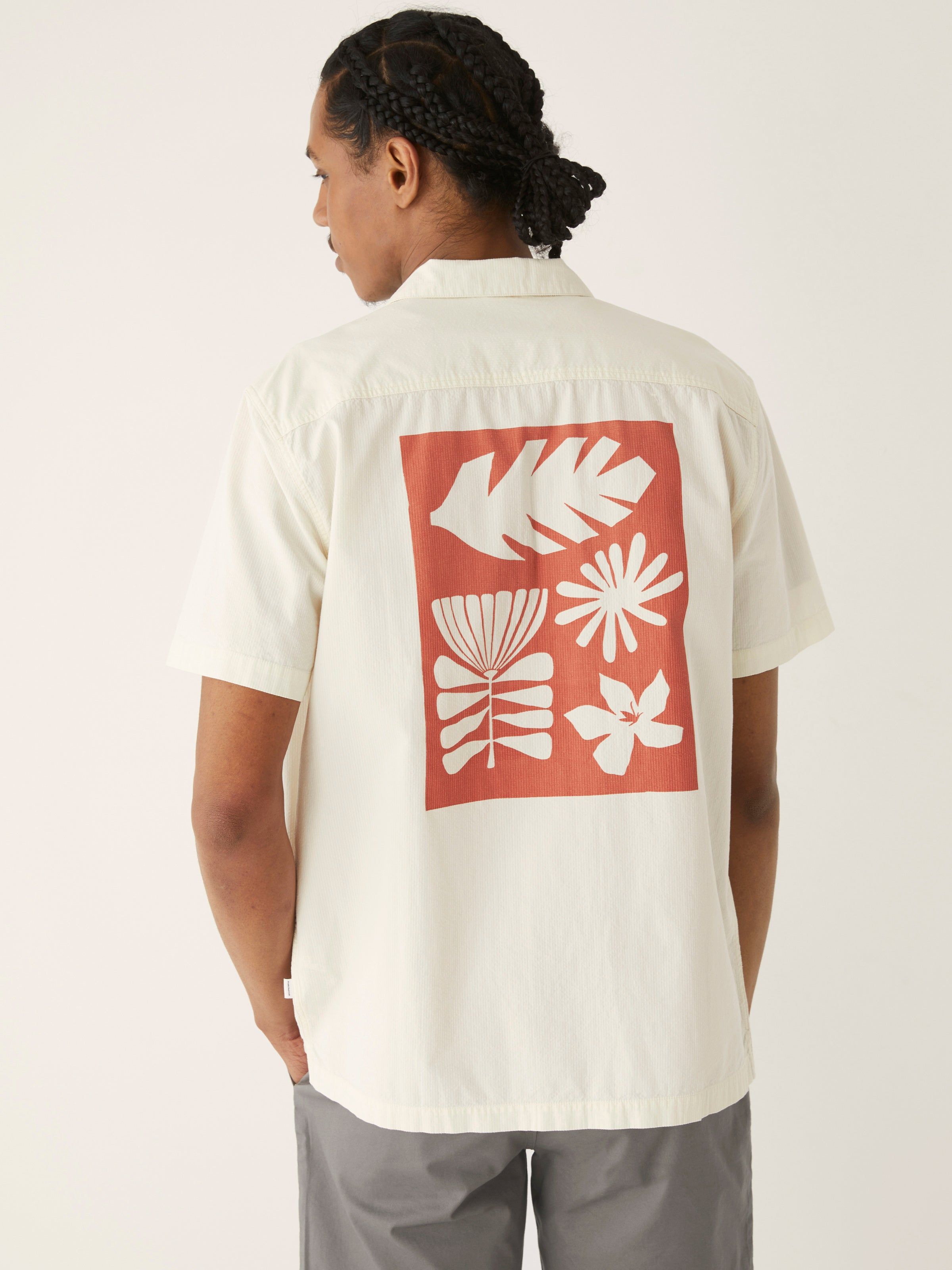 The Seersucker Summer Overshirt in White sold by Frank & Oak product image thumbnail 2