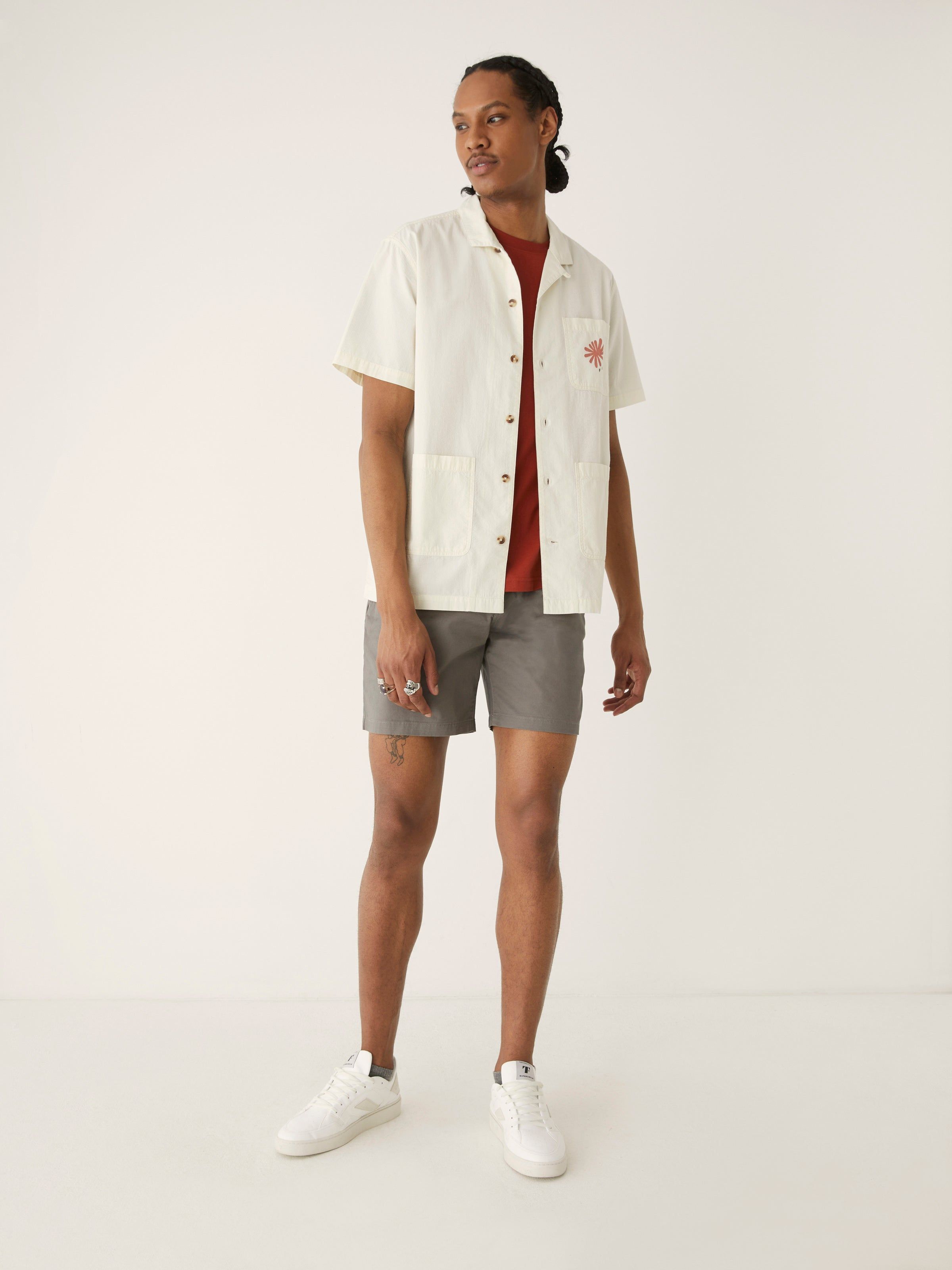 The Seersucker Summer Overshirt in White sold by Frank & Oak product image thumbnail 4