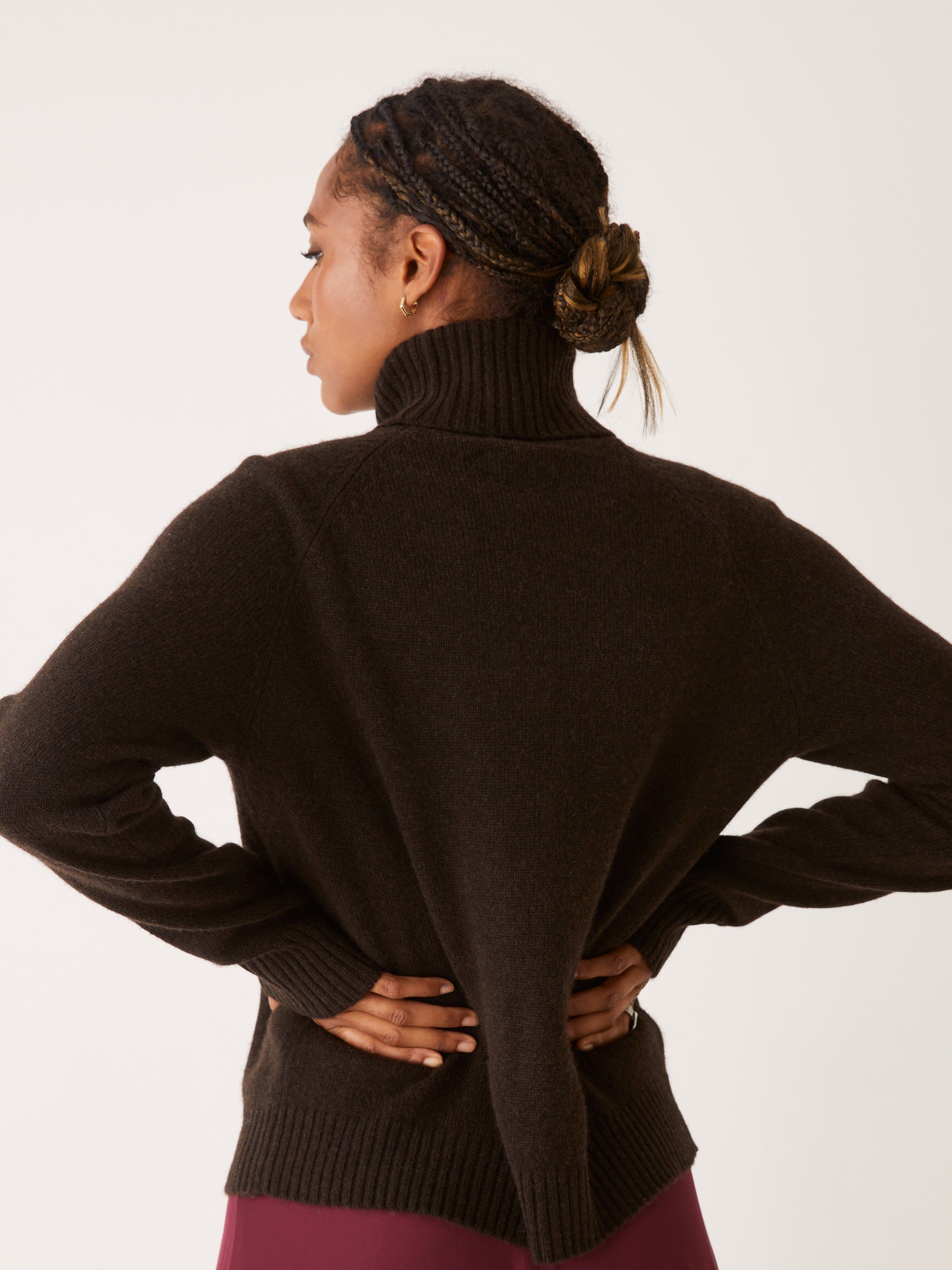 The Yak Wool Turtleneck in Dark Brown sold by Frank & Oak product image thumbnail 5