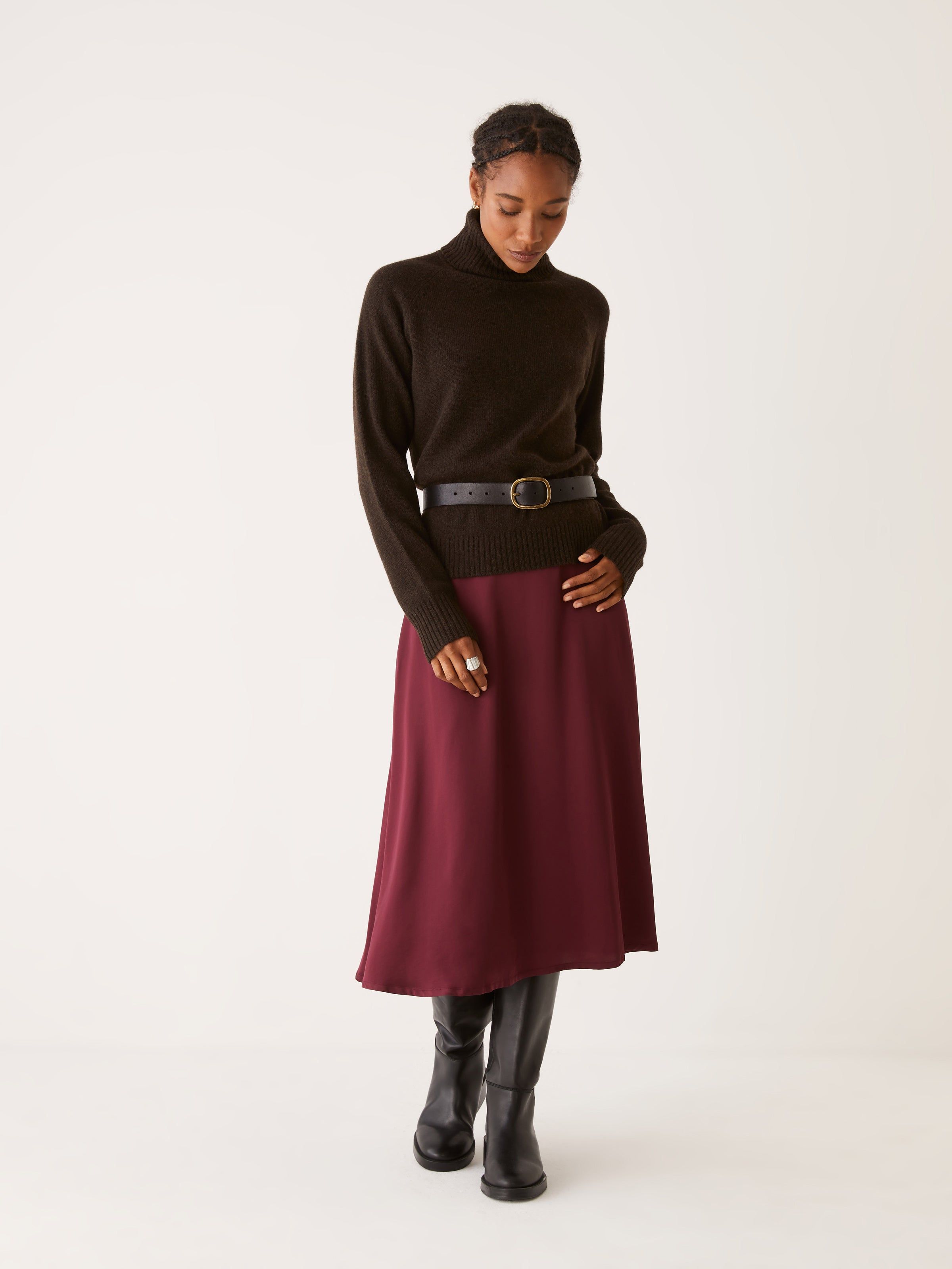 The Yak Wool Turtleneck in Dark Brown sold by Frank & Oak product image thumbnail 2