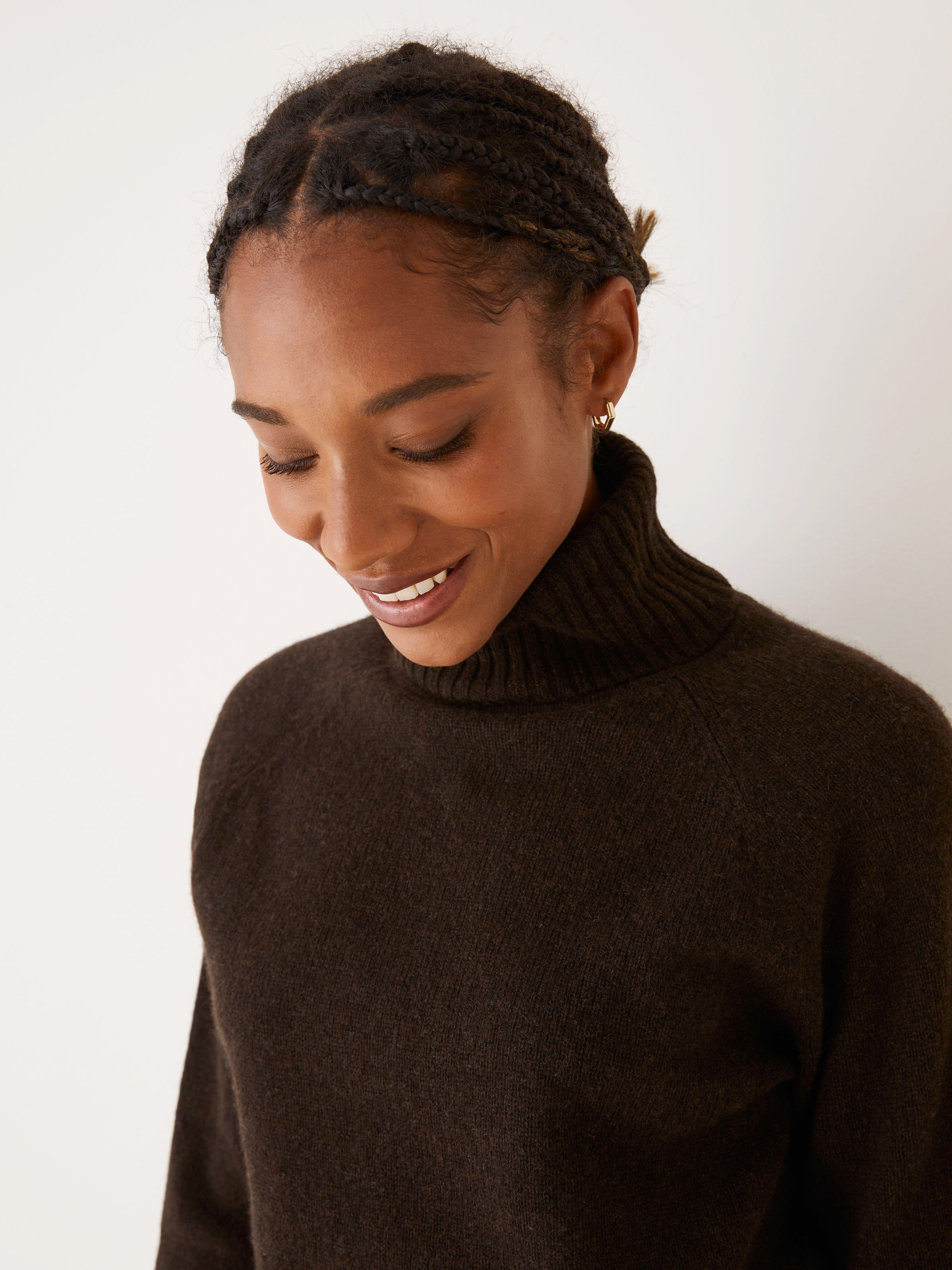 The Yak Wool Turtleneck in Dark Brown sold by Frank & Oak product image thumbnail 3