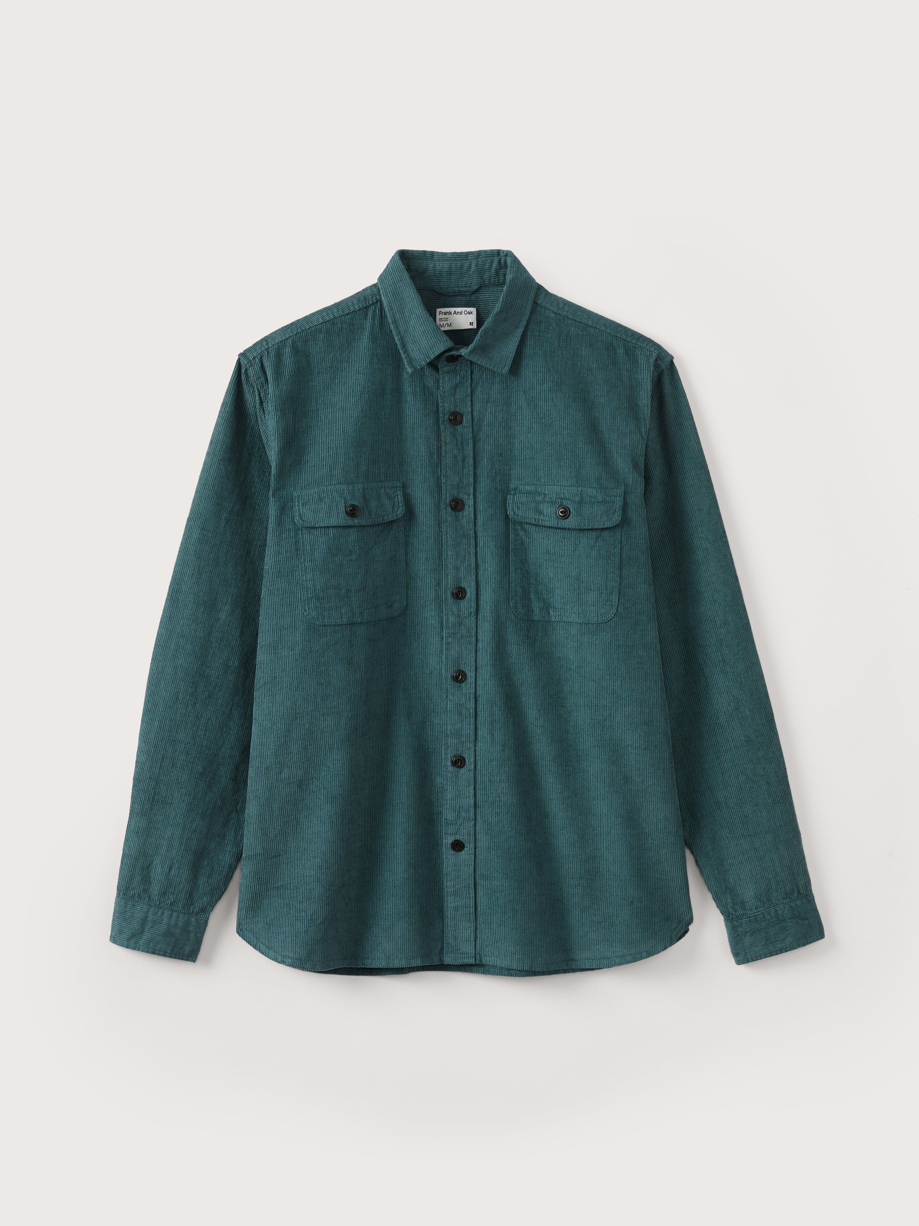 The Corduroy Shirt in Atlantic Green sold by Frank & Oak product image thumbnail 6