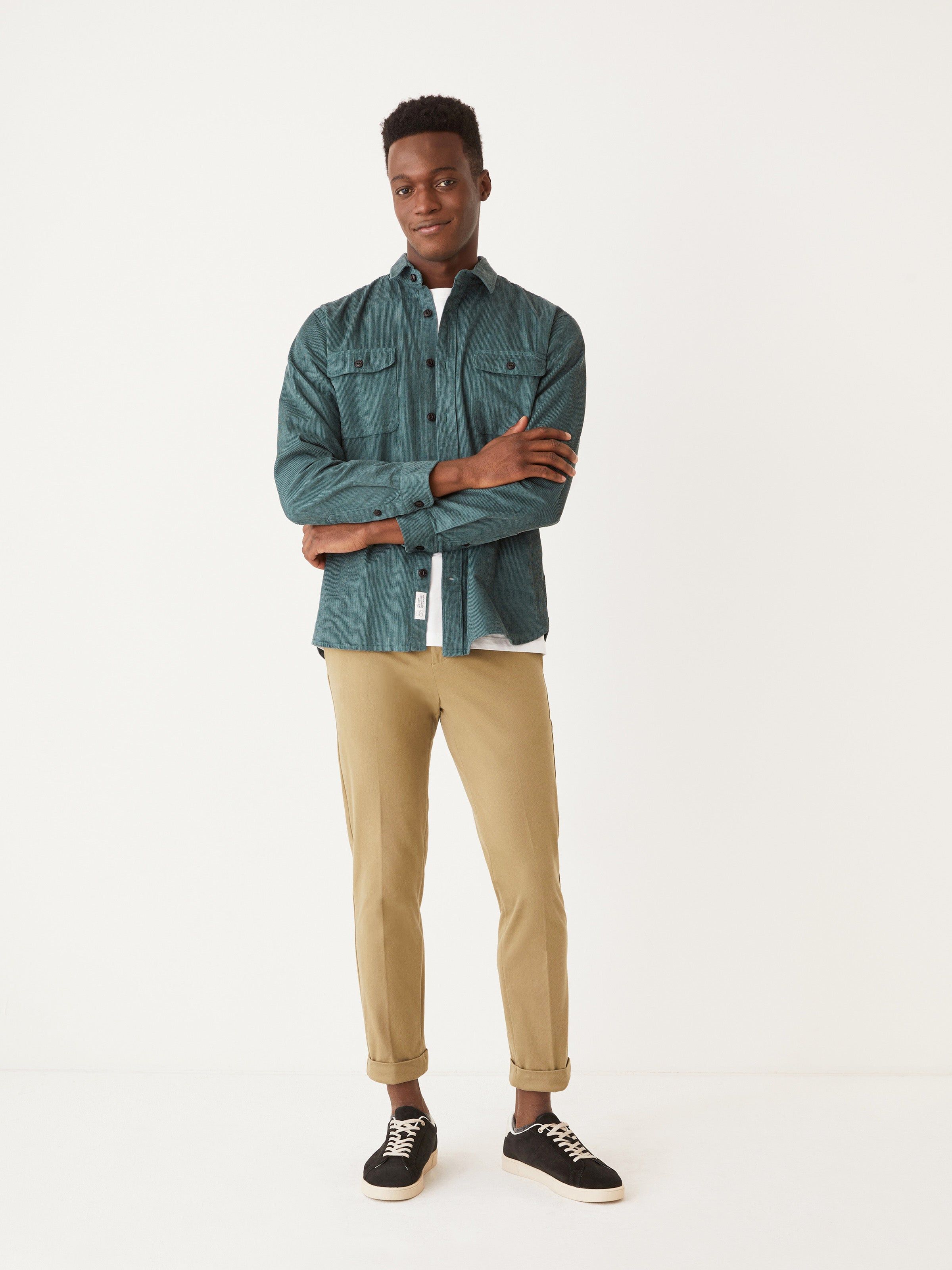The Corduroy Shirt in Atlantic Green sold by Frank & Oak product image thumbnail 3