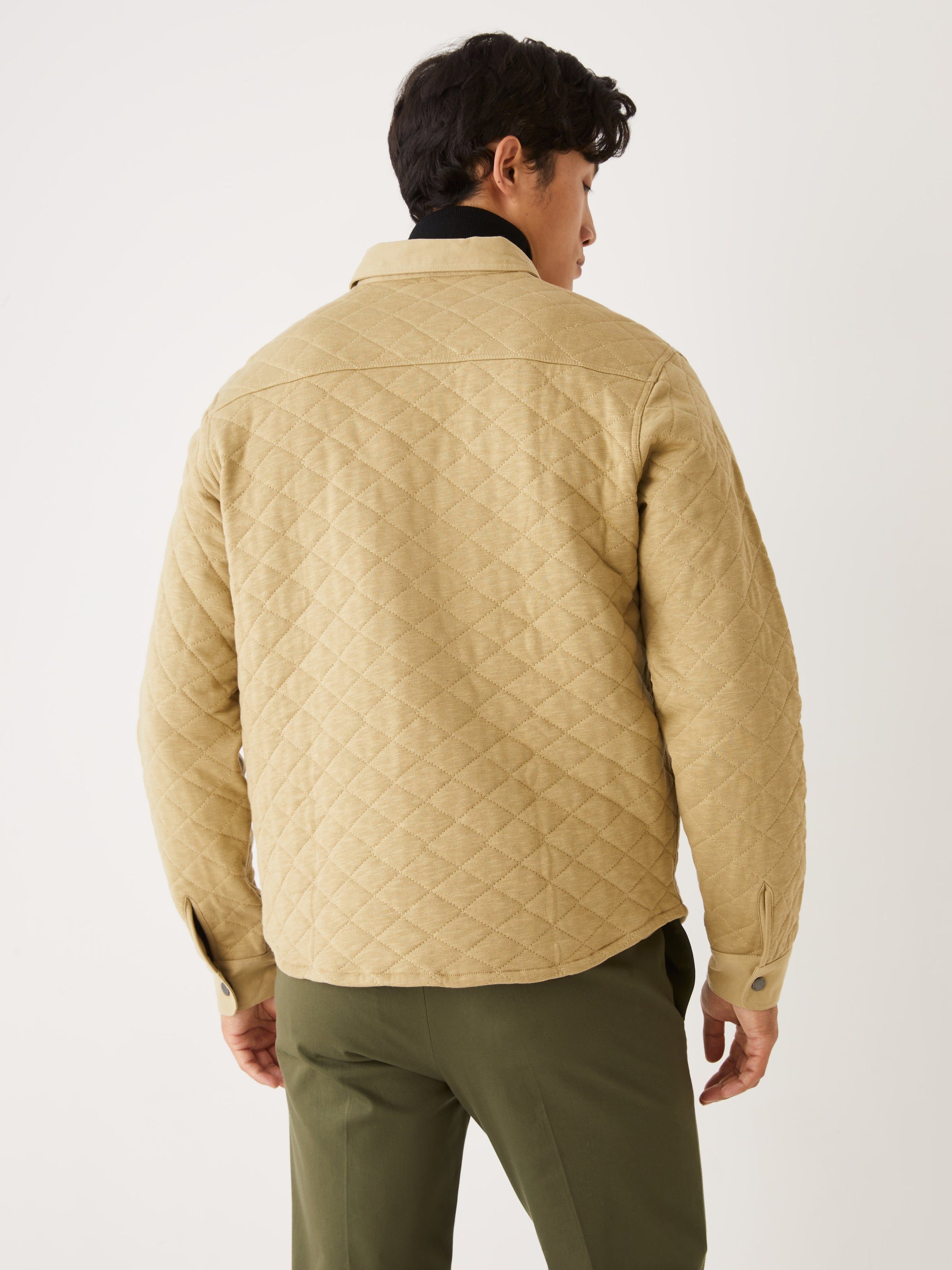 The Quilted Overshirt in Grey Green sold by Frank & Oak product image thumbnail 4