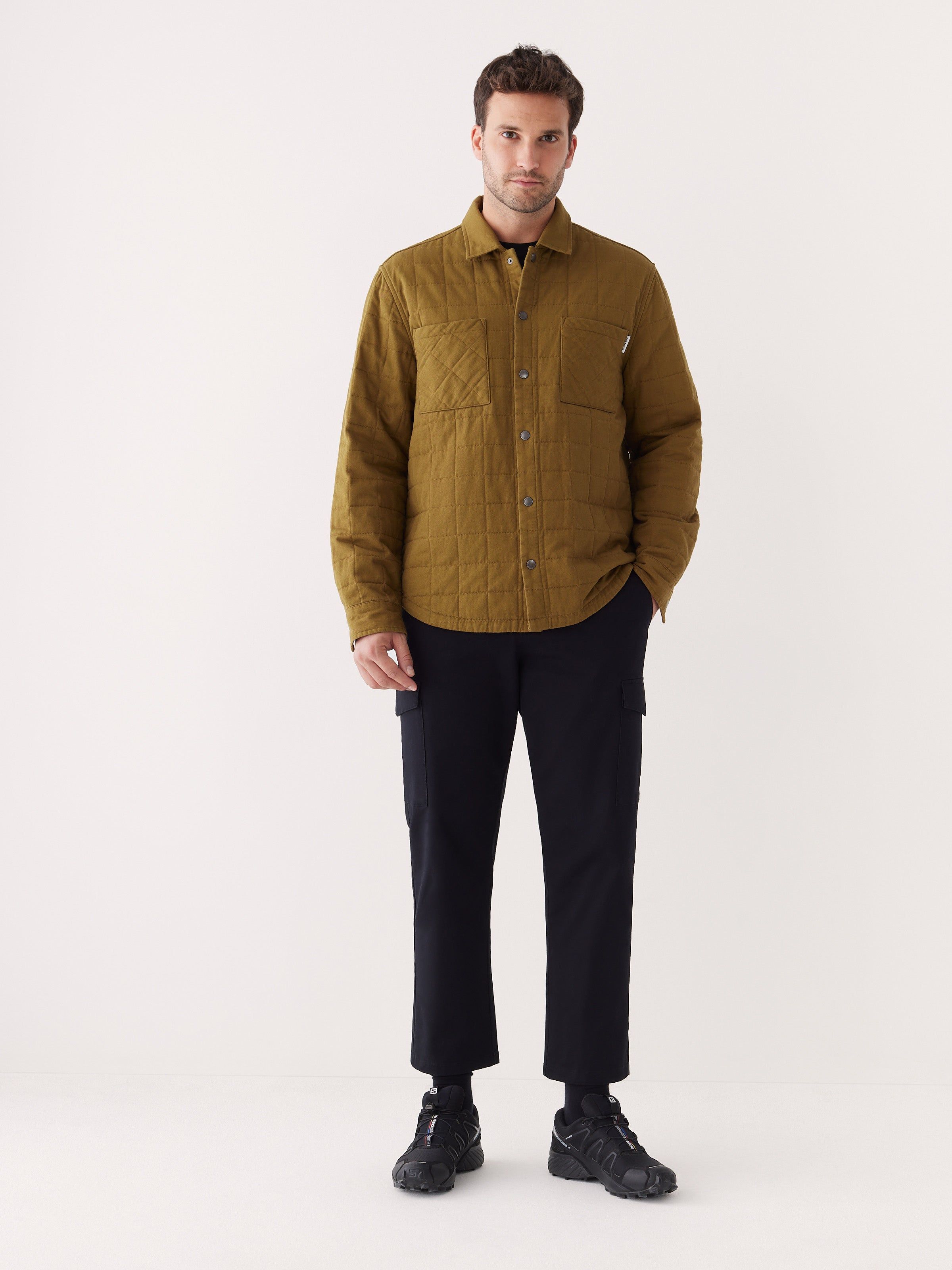 The Quilted Overshirt in Butternut sold by Frank & Oak product image thumbnail 4
