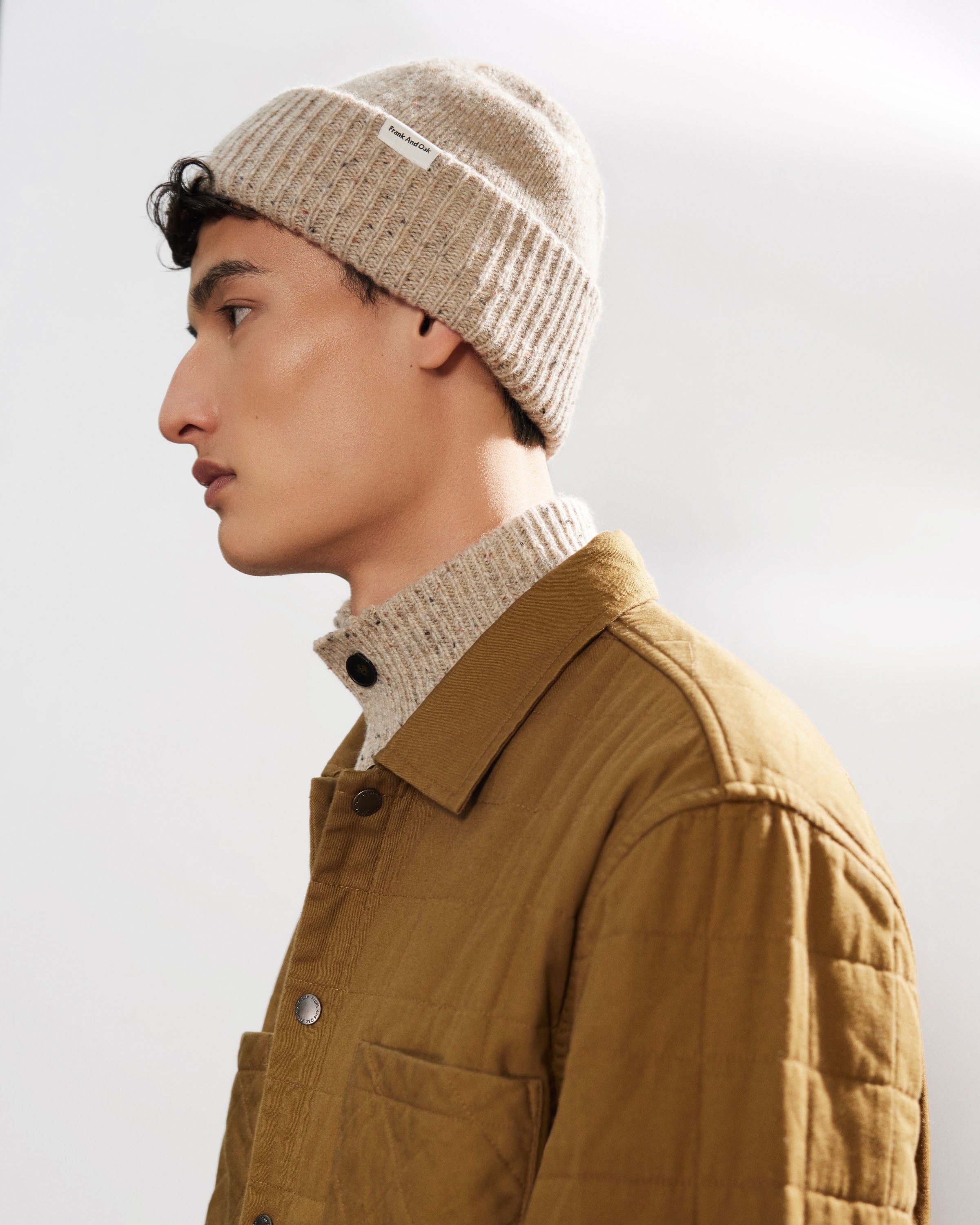 The Quilted Overshirt in Butternut sold by Frank & Oak product image thumbnail 3