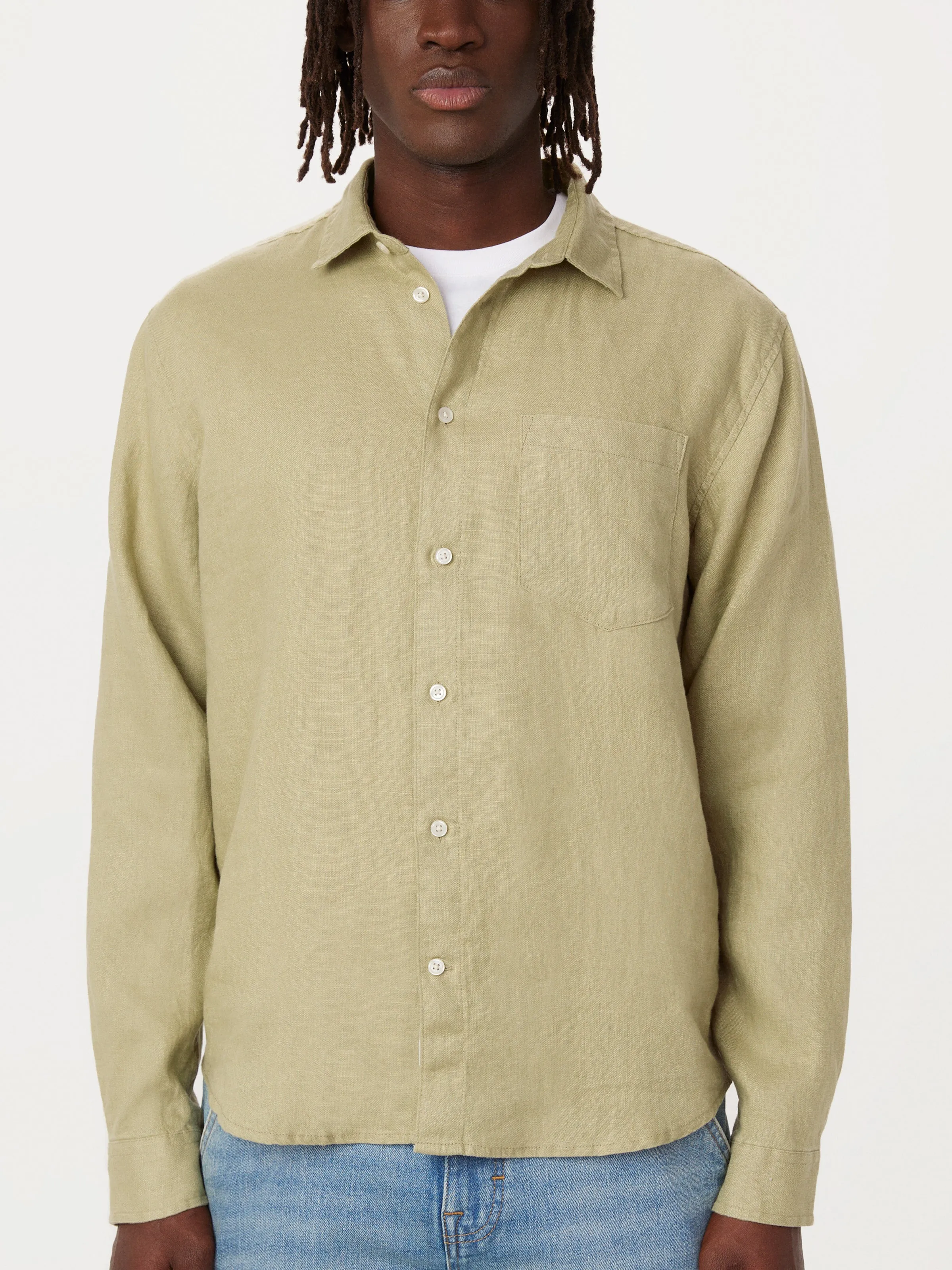 The Linen Shirt in Cardamom sold by Frank & Oak product image thumbnail 4