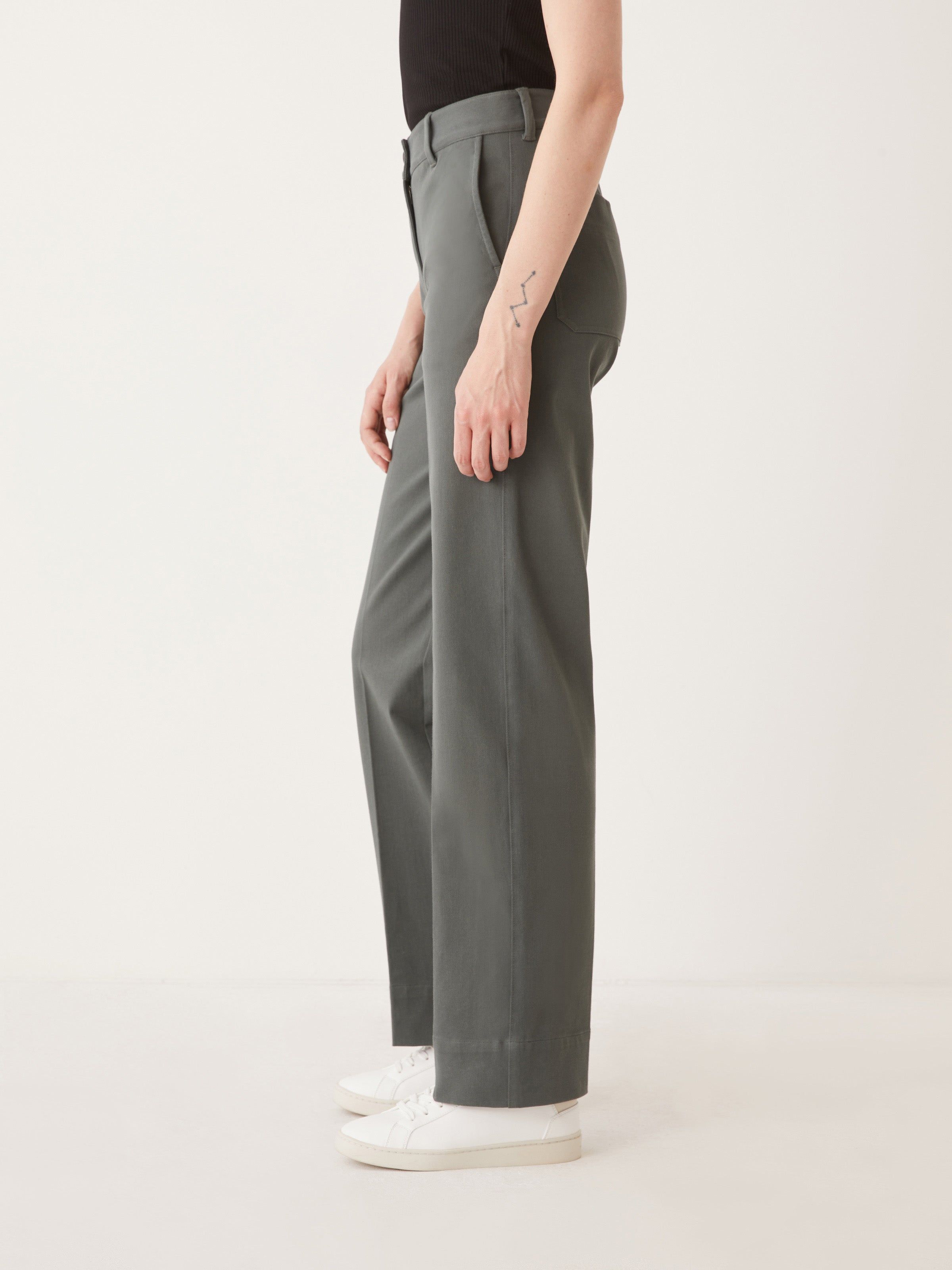 The Jane Straight Fit Flex Pant in Smoked Green sold by Frank & Oak product image thumbnail 4