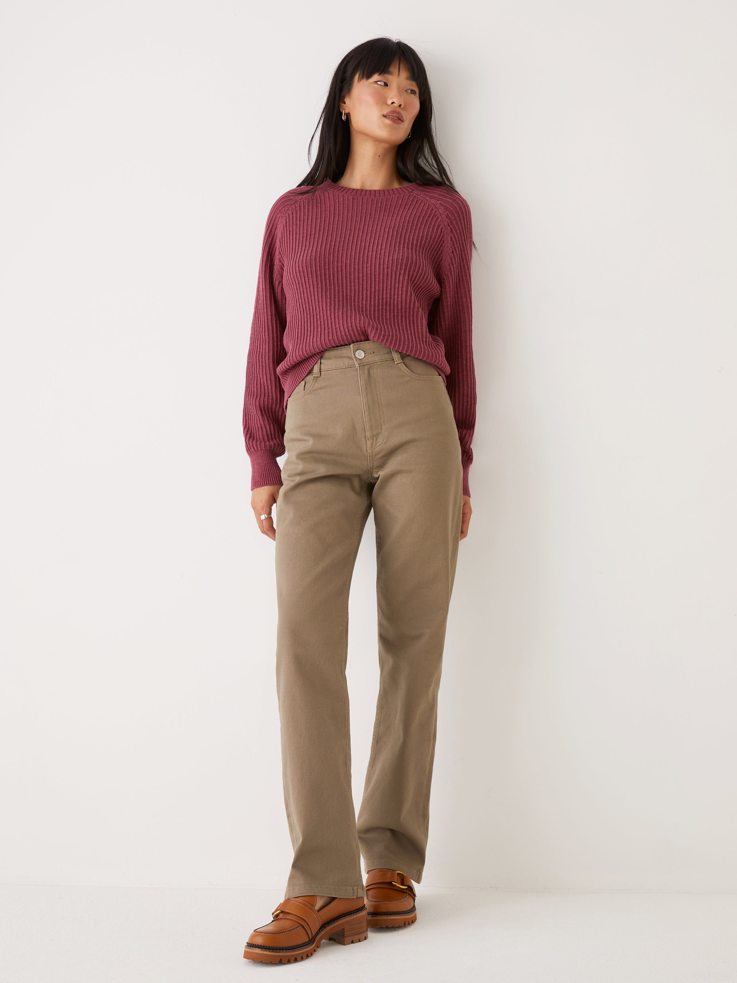 The Organic Cotton Crewneck Sweater in Maroon red sold by Frank & Oak product image thumbnail 5