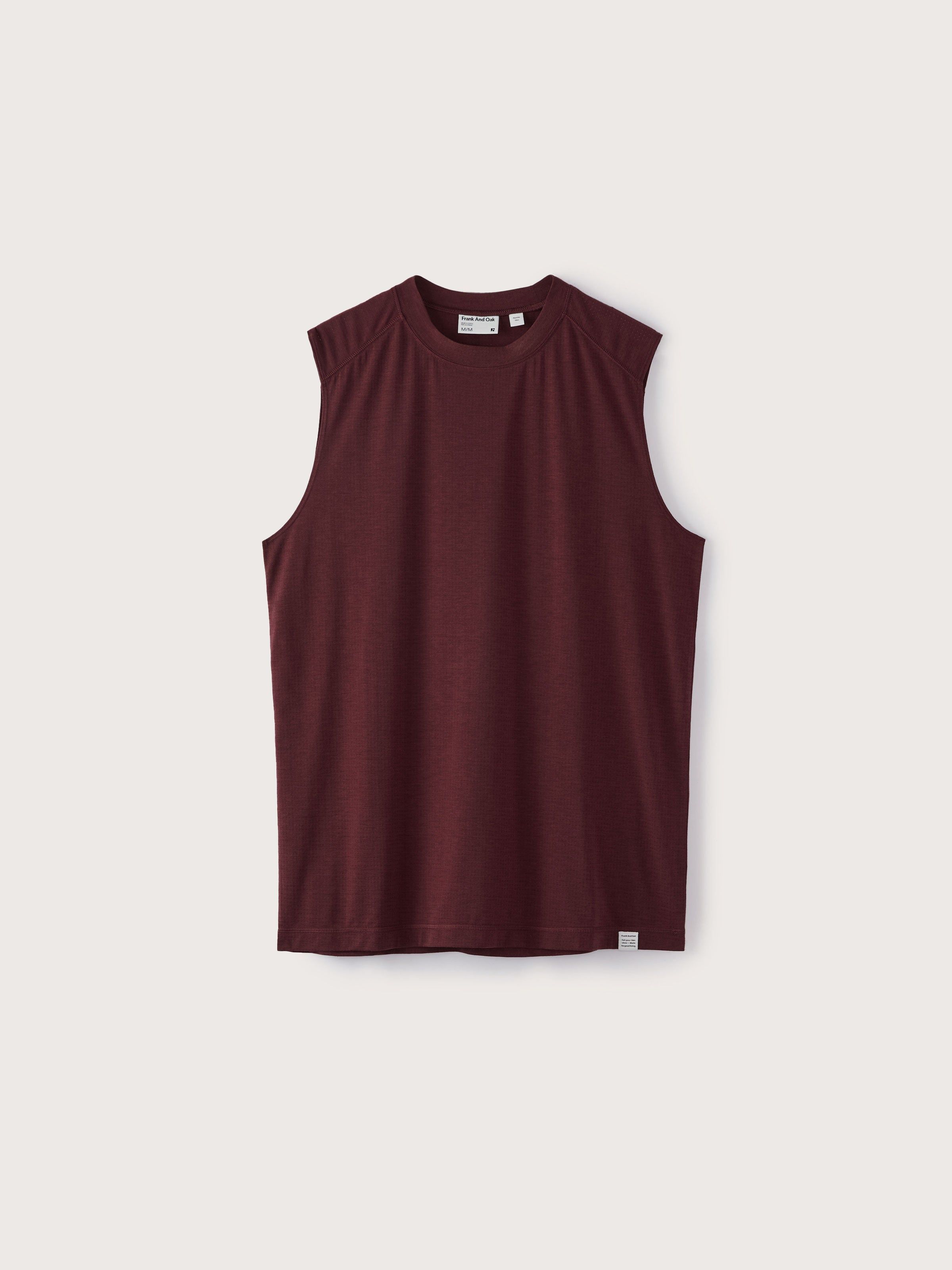 The Motion Tank Top in Dark Red sold by Frank & Oak product image thumbnail 5
