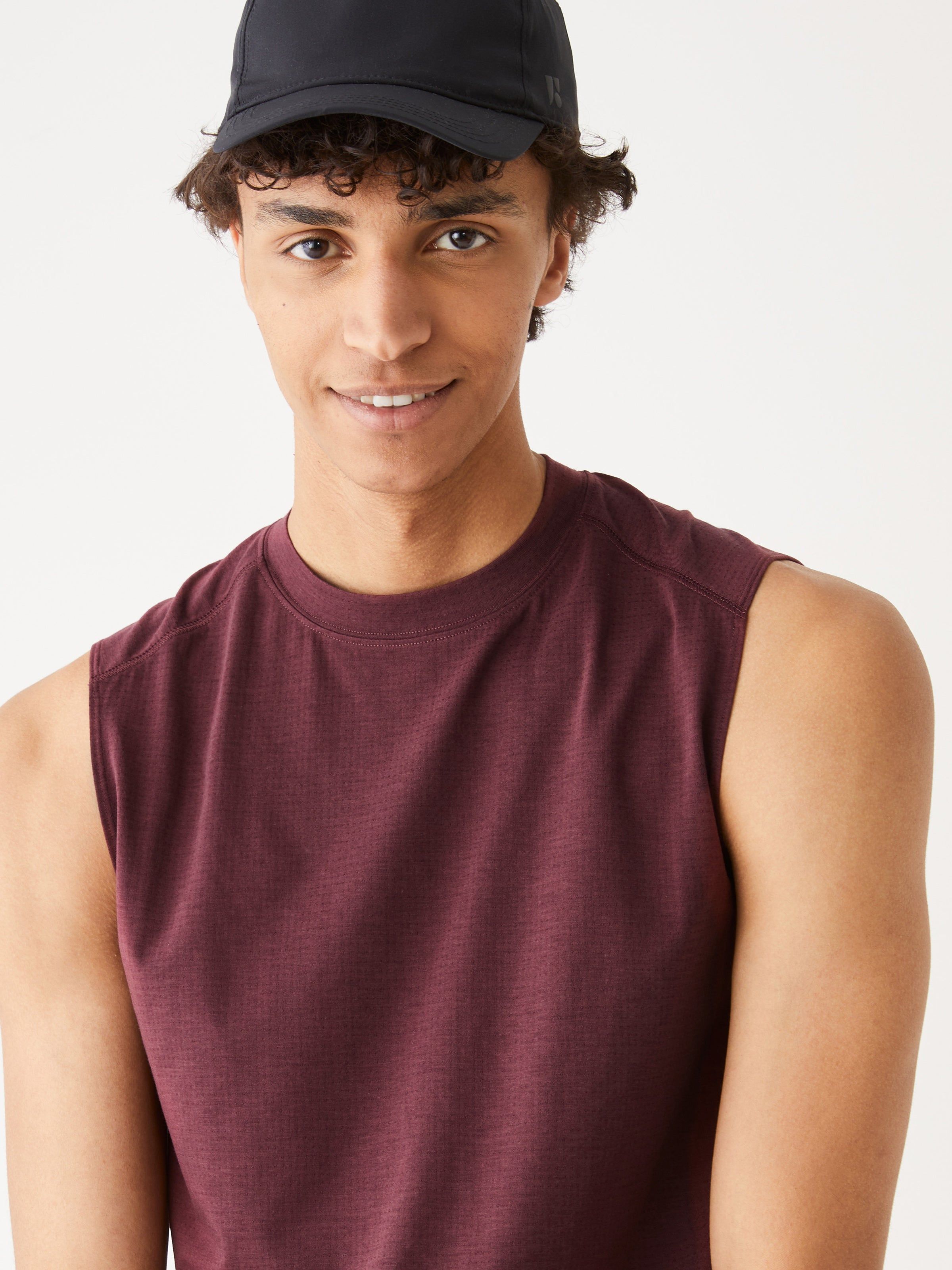 The Motion Tank Top in Dark Red sold by Frank & Oak product image thumbnail 2
