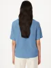 The Camp Collar Blouse in Coronet Blue sold by Frank & Oak