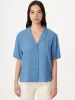The Camp Collar Blouse in Coronet Blue sold by Frank & Oak