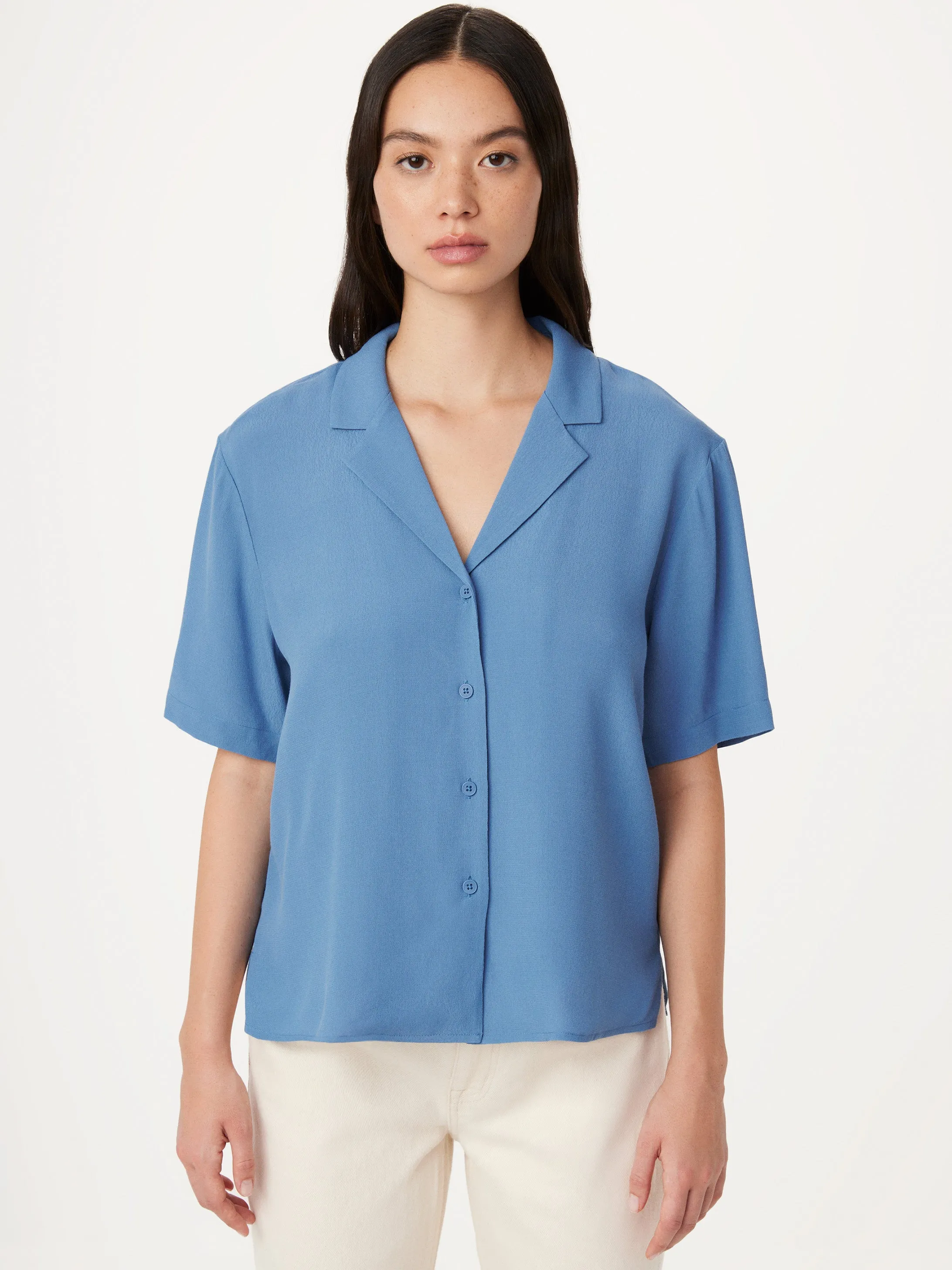 The Camp Collar Blouse in Coronet Blue sold by Frank & Oak product image thumbnail 3