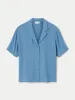 The Camp Collar Blouse in Coronet Blue sold by Frank & Oak