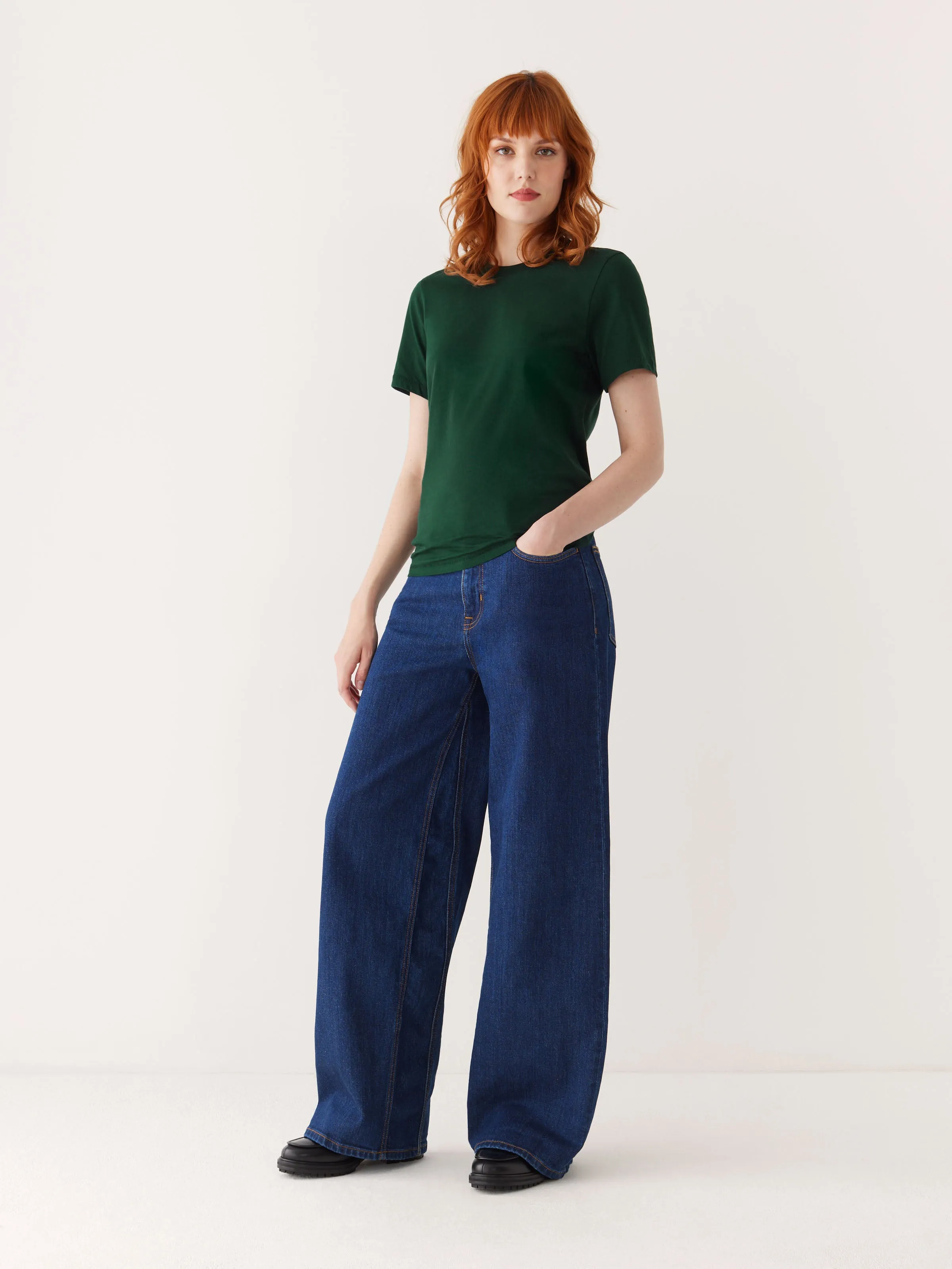 The Essential T-Shirt in Forest Green sold by Frank & Oak product image thumbnail 3