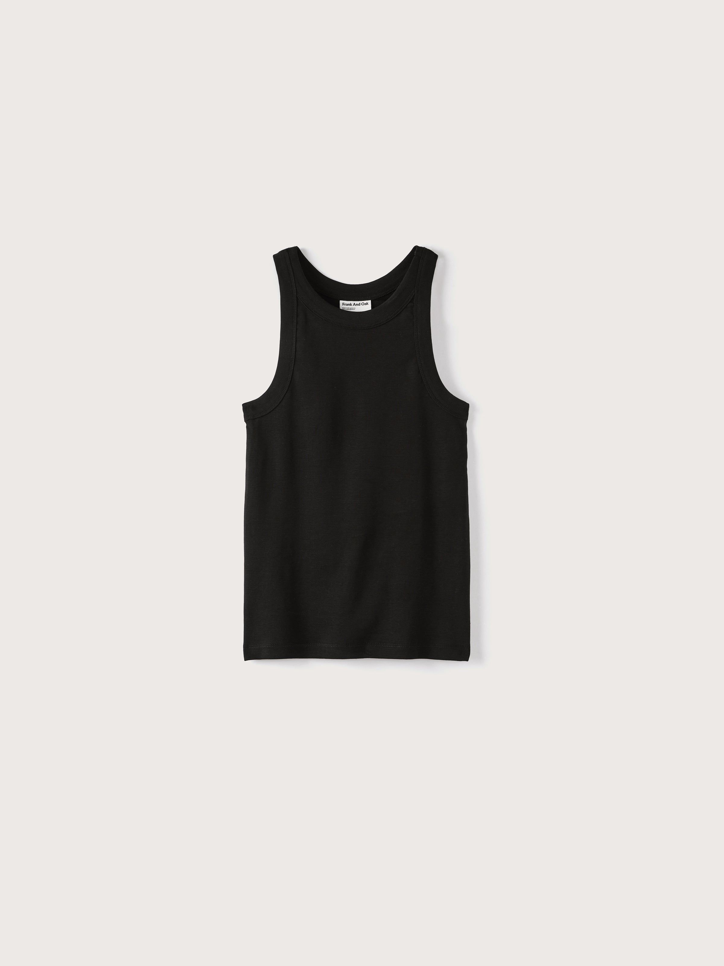 The Organic Cotton Rib Tank Top in Black sold by Frank & Oak product image thumbnail 4