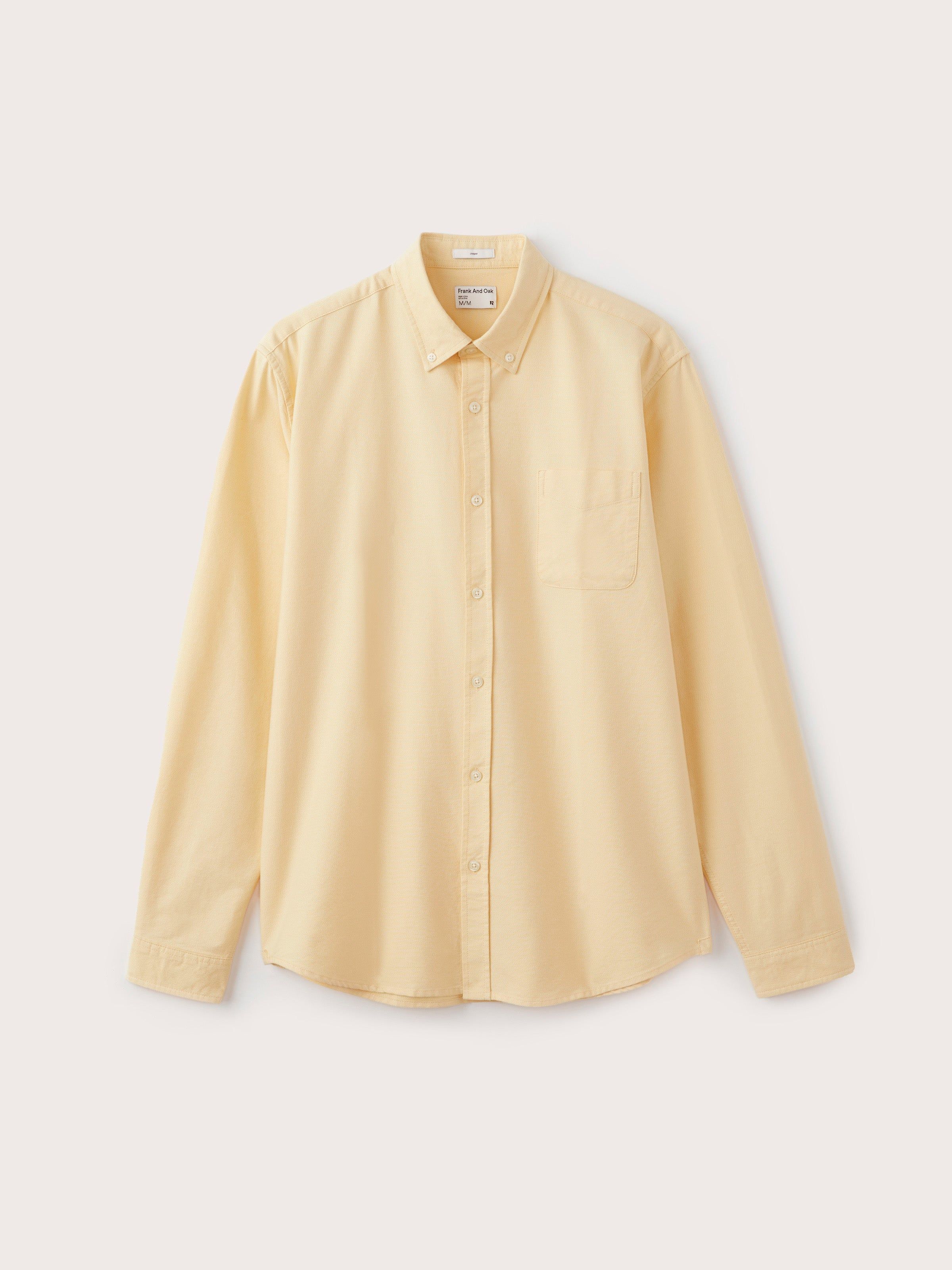 The Marled Jasper Oxford Shirt in Custard sold by Frank & Oak product image thumbnail 6