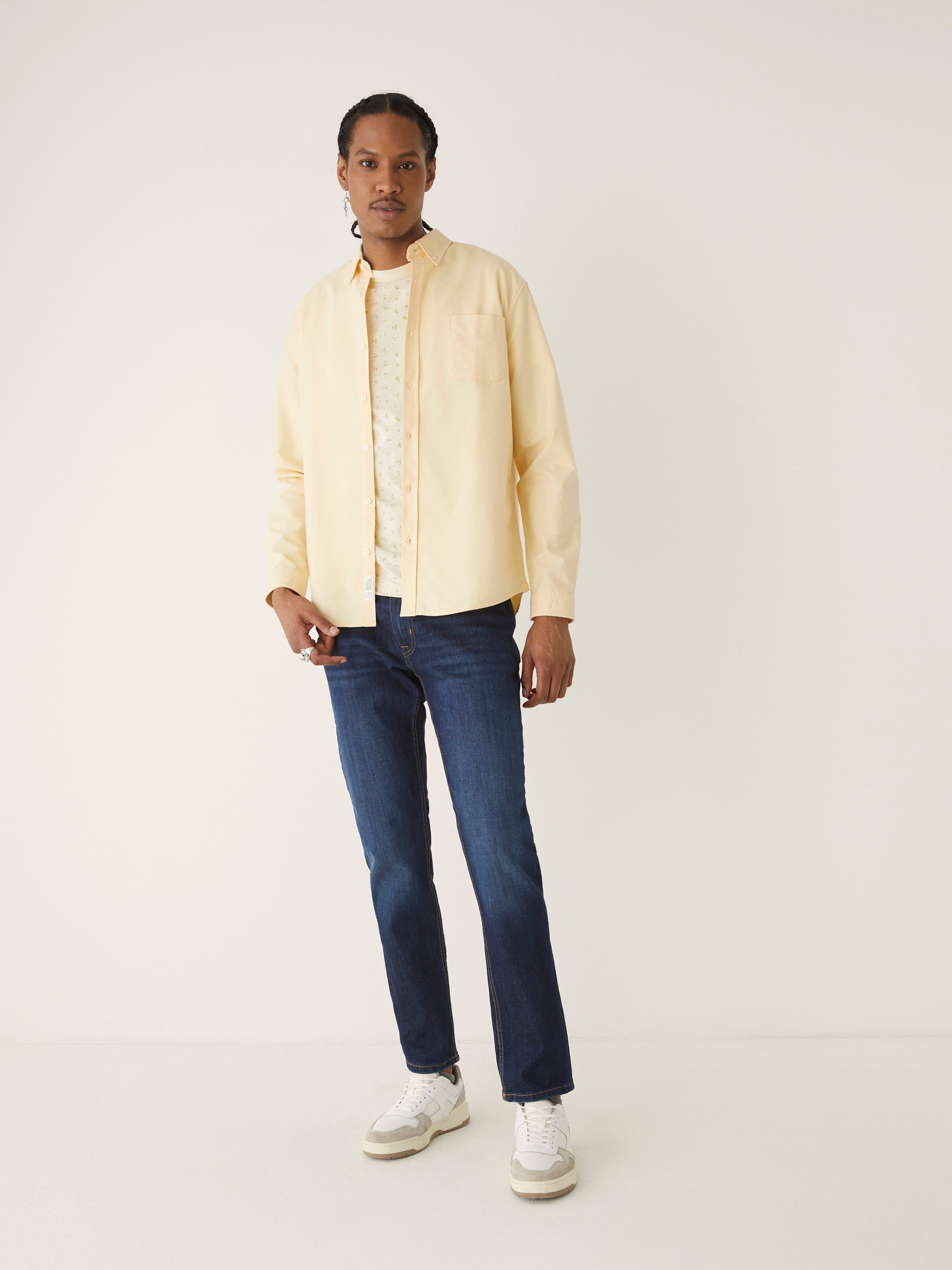 The Marled Jasper Oxford Shirt in Custard sold by Frank & Oak product image thumbnail 2
