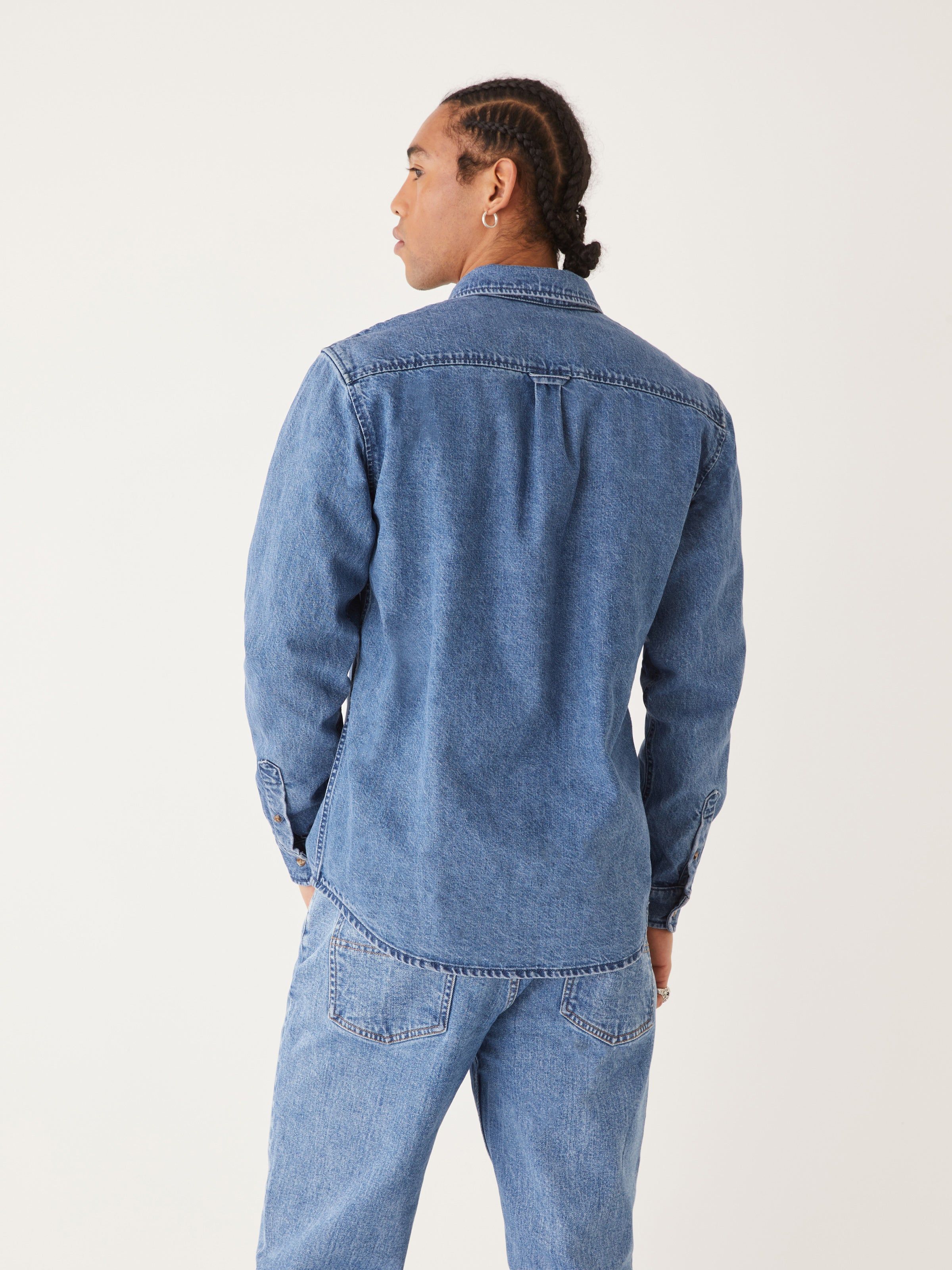 The Clark Denim Shirt in Light Blue sold by Frank & Oak product image thumbnail 5