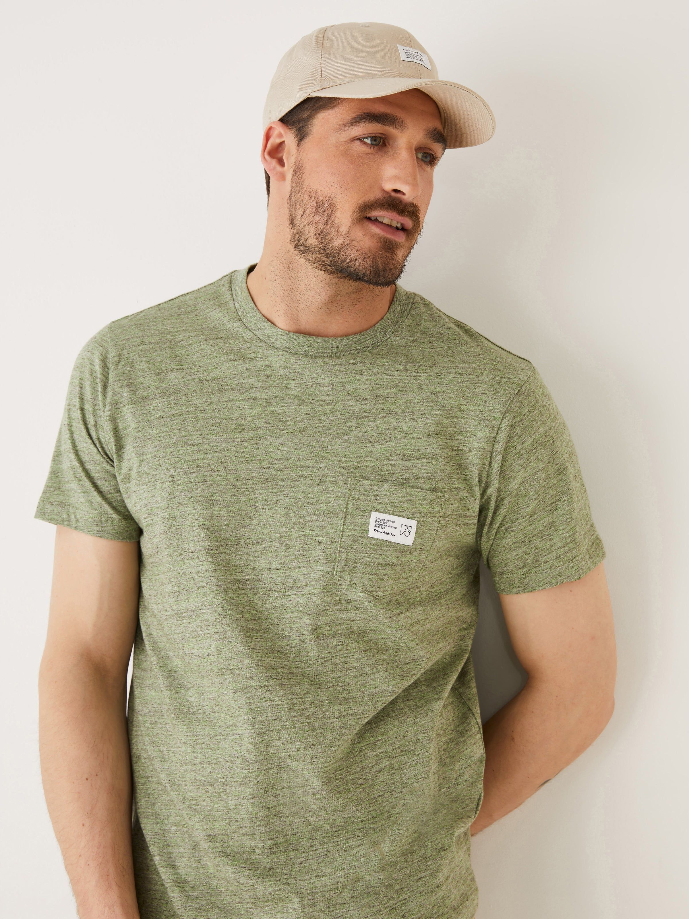 The Heather Pocket T-Shirt in Green sold by Frank & Oak product image thumbnail 2