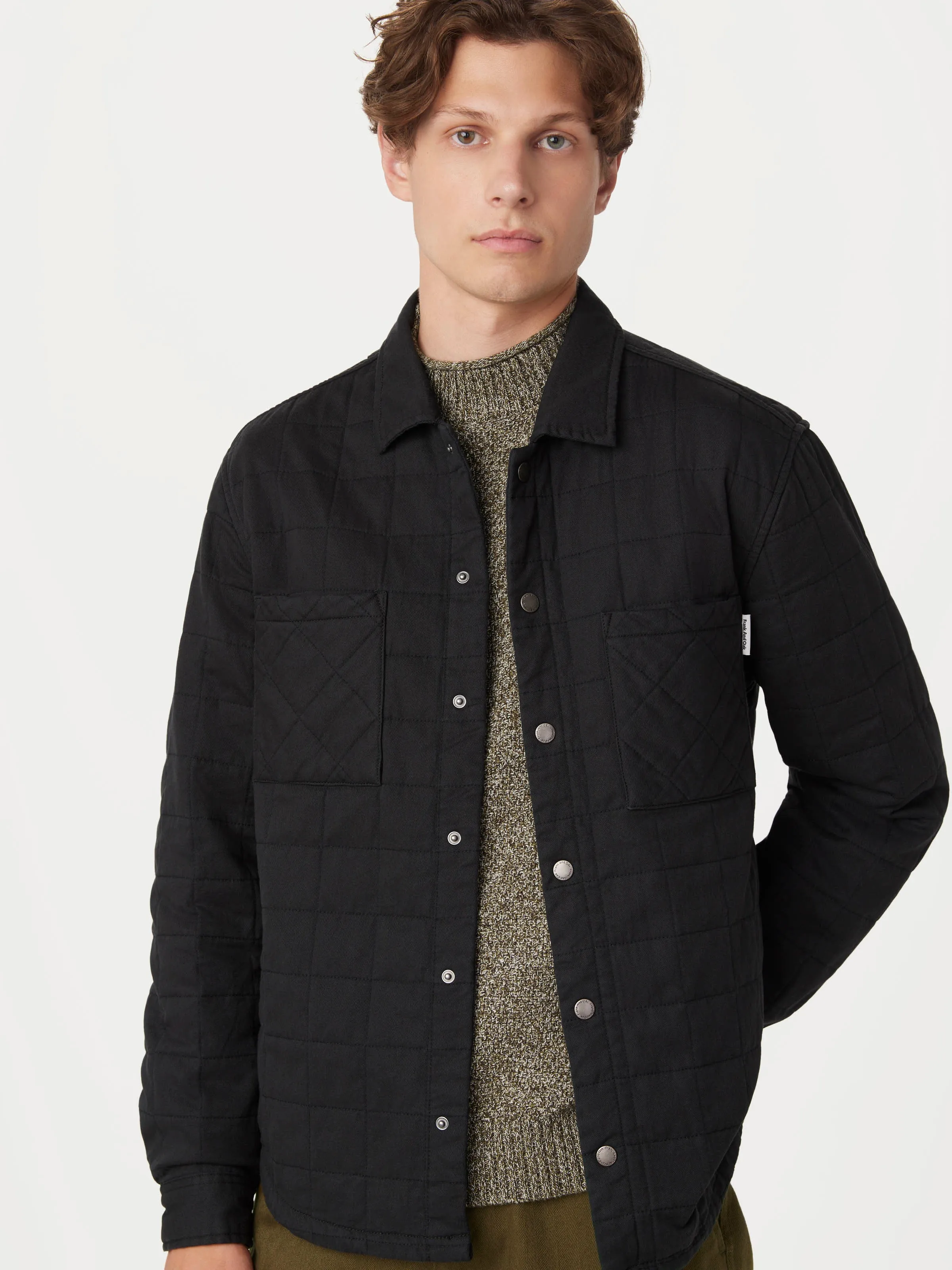 The Quilted Overshirt in Washed Black sold by Frank & Oak product image thumbnail 2