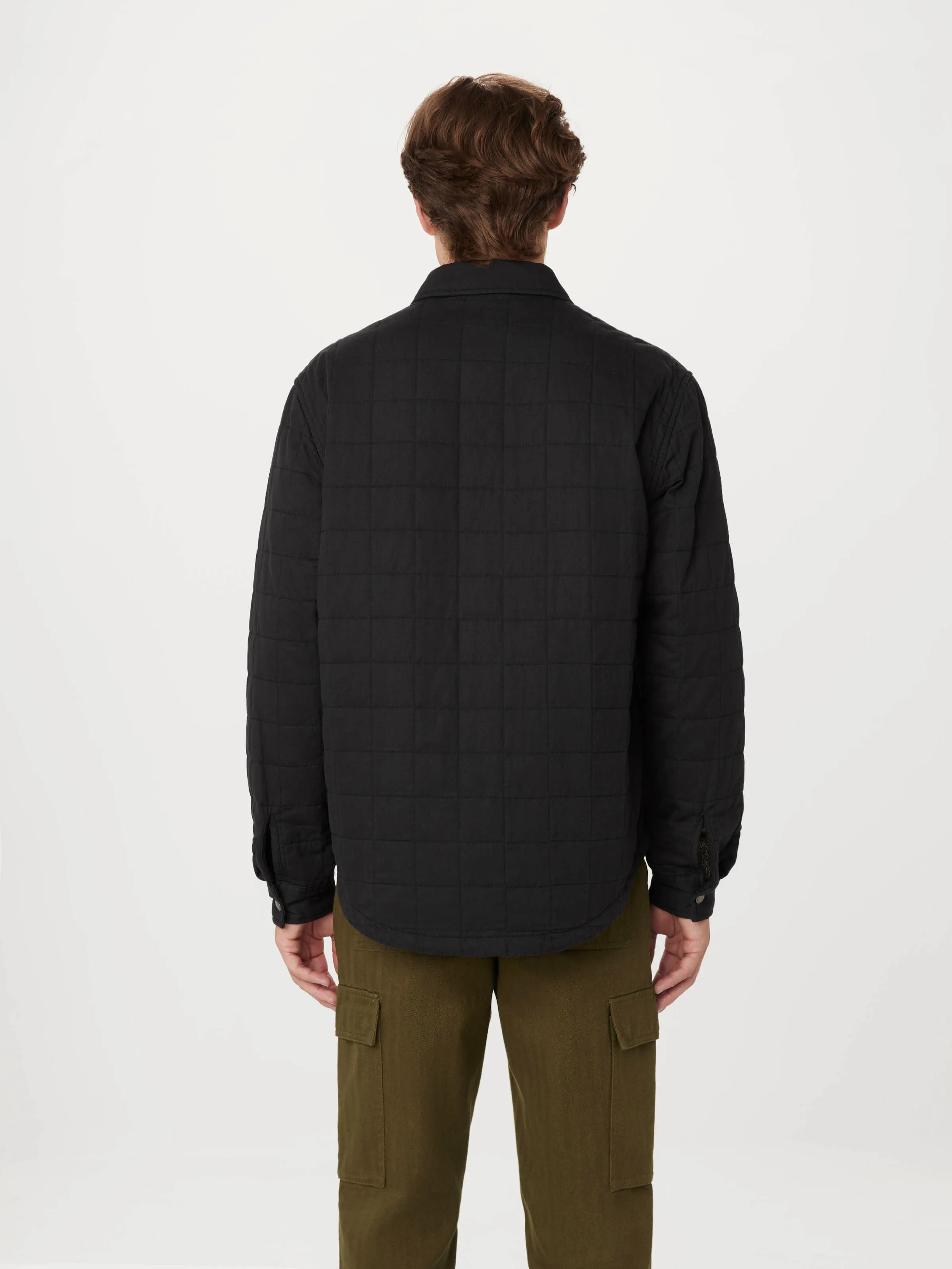 The Quilted Overshirt in Washed Black sold by Frank & Oak product image thumbnail 3