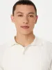 The Mixed-Stitch Polo in Cloud sold by Frank & Oak