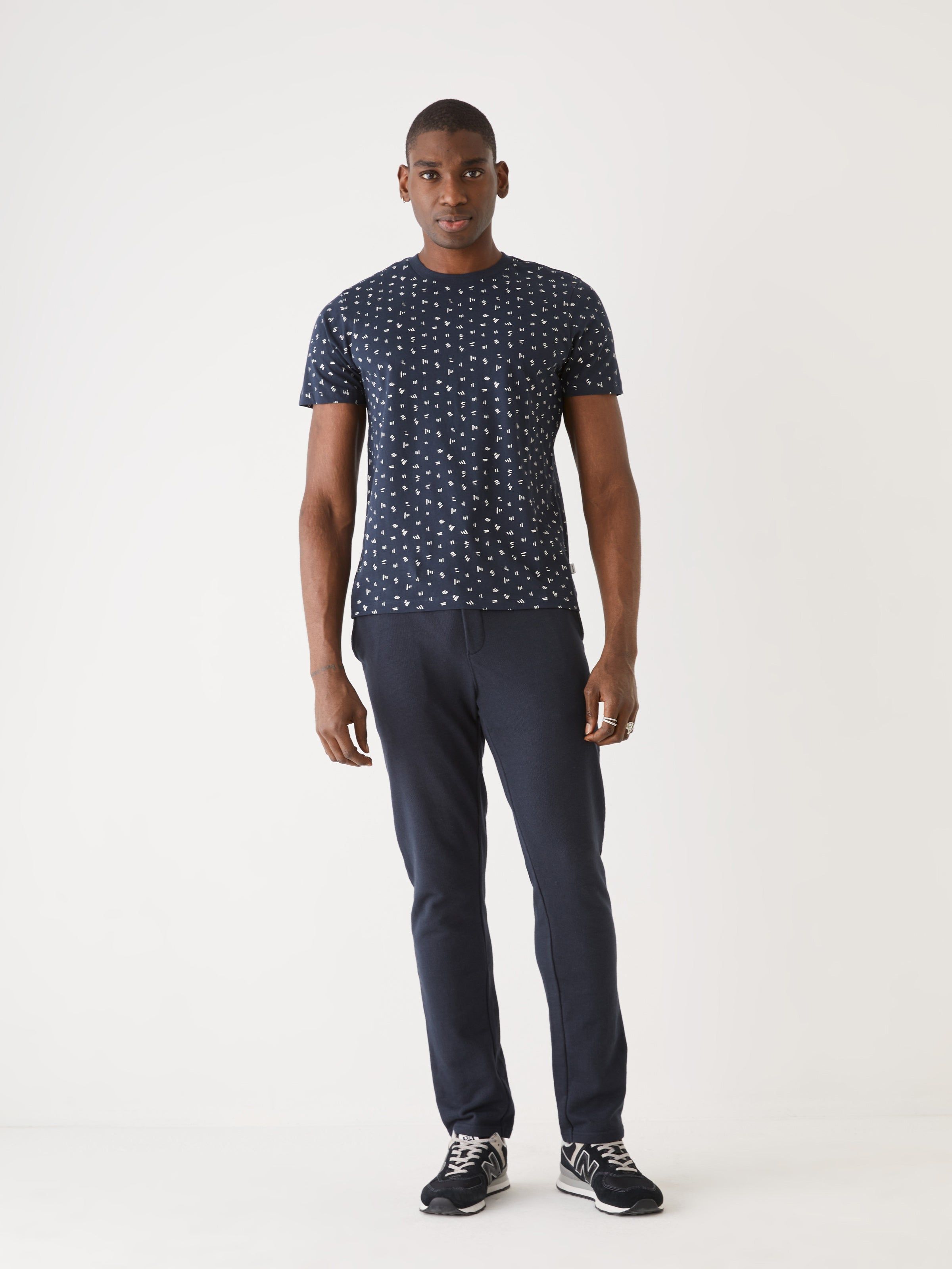 The Slim Fit Printed T-Shirt in Deep Blue sold by Frank & Oak product image thumbnail 2