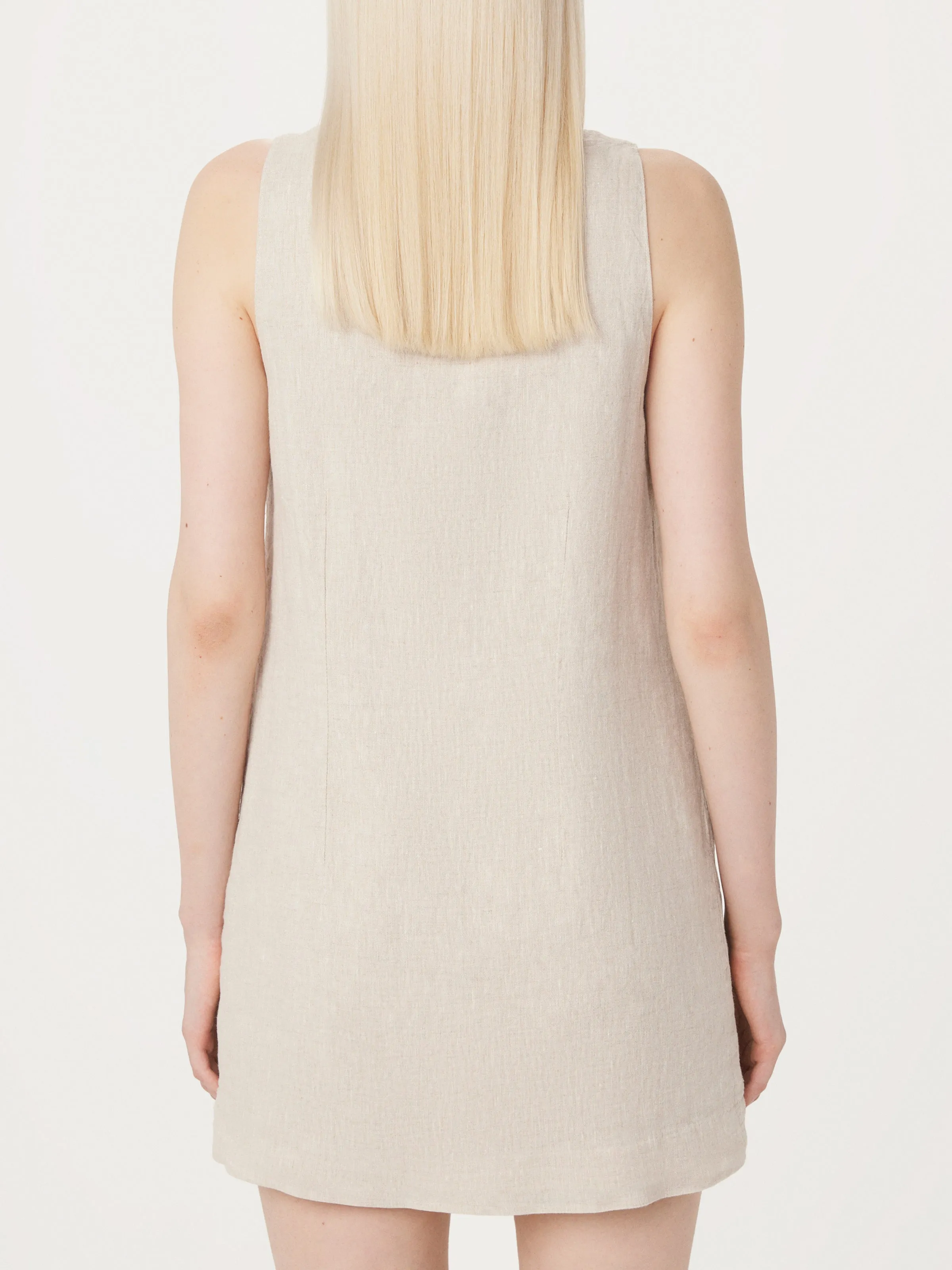 The Pinafore Linen Dress in Light Beige sold by Frank & Oak product image thumbnail 3