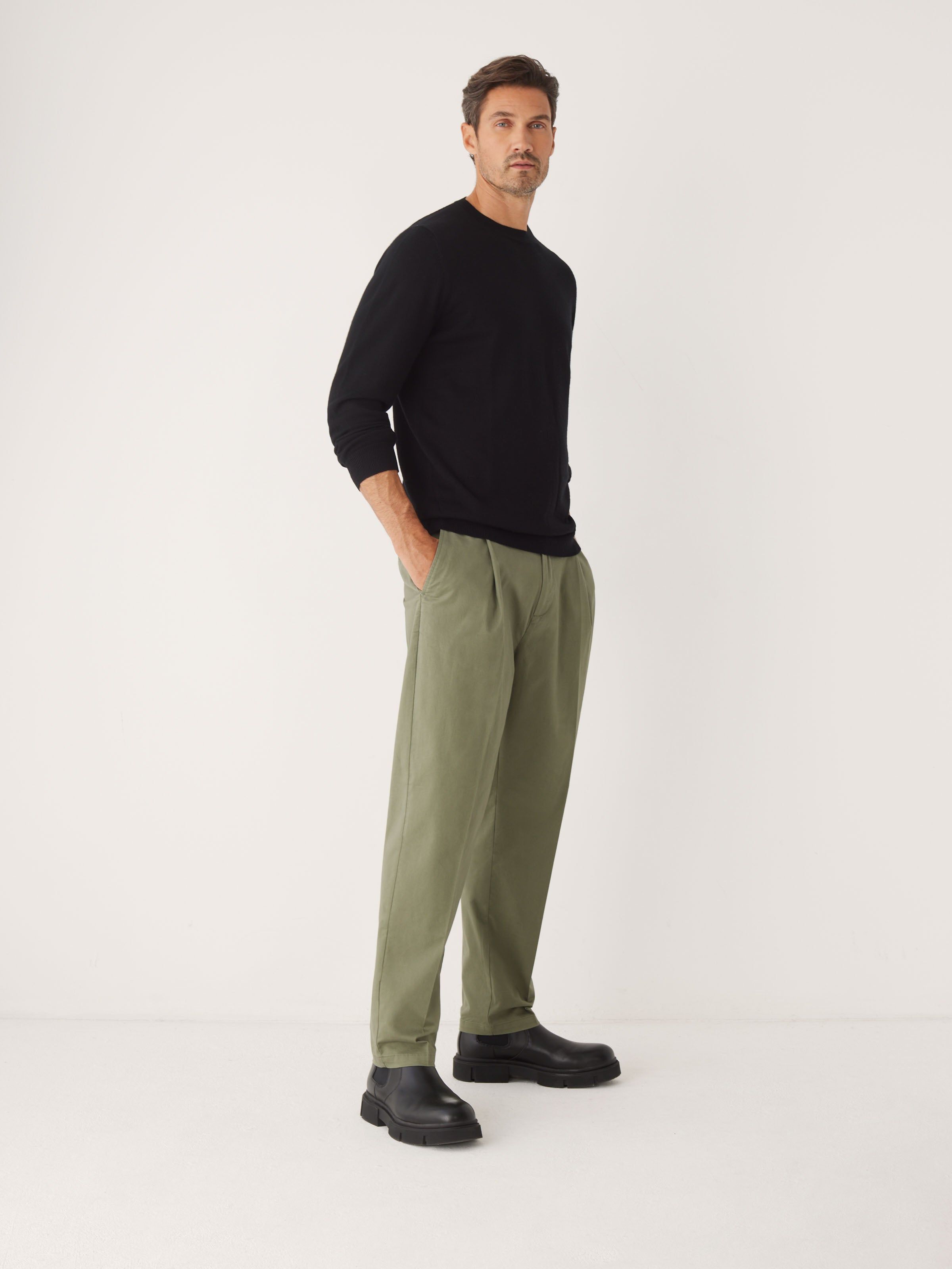 The Merino Crewneck Sweater in Black sold by Frank & Oak product image thumbnail 2