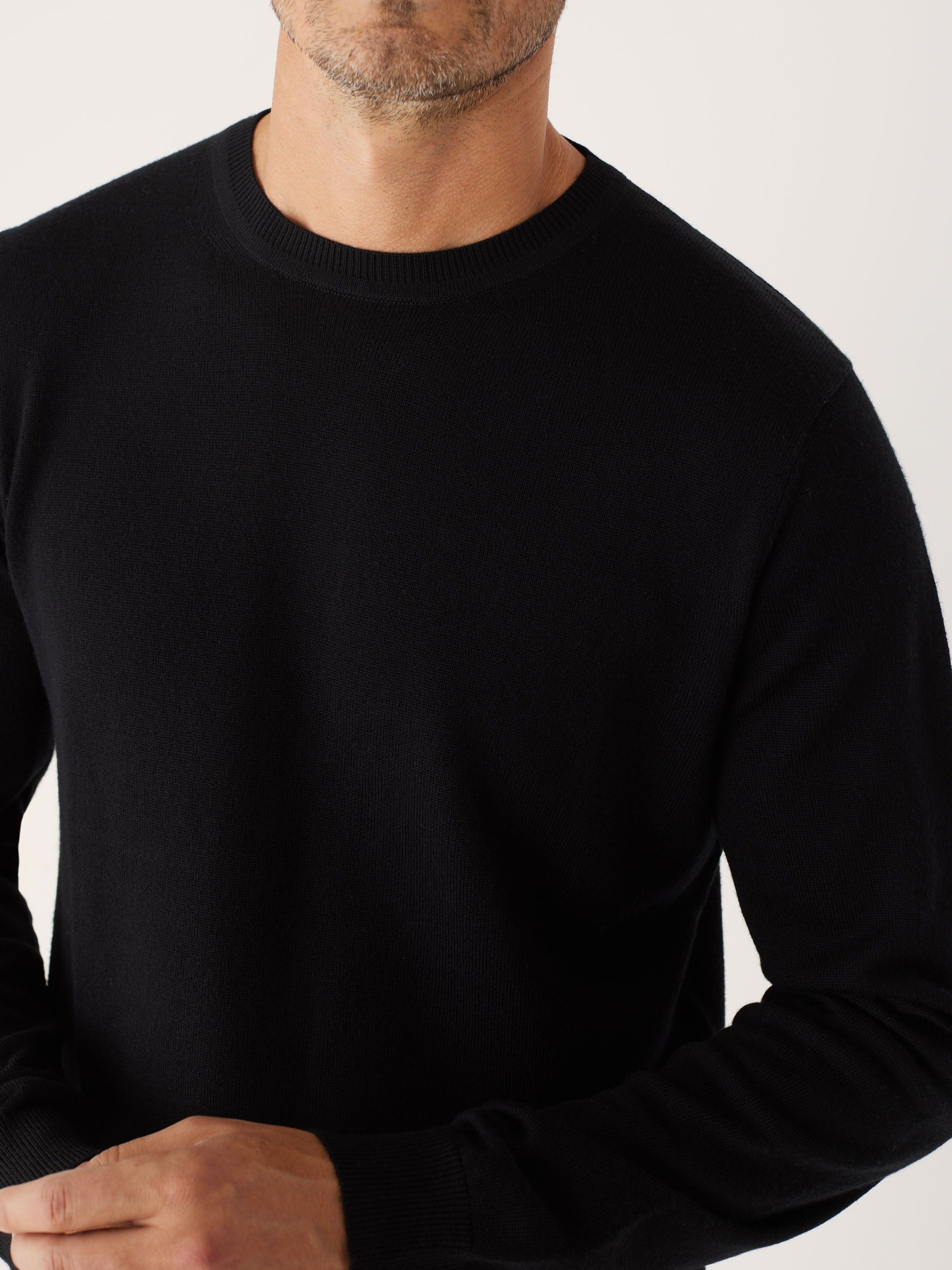 The Merino Crewneck Sweater in Black sold by Frank & Oak product image thumbnail 4