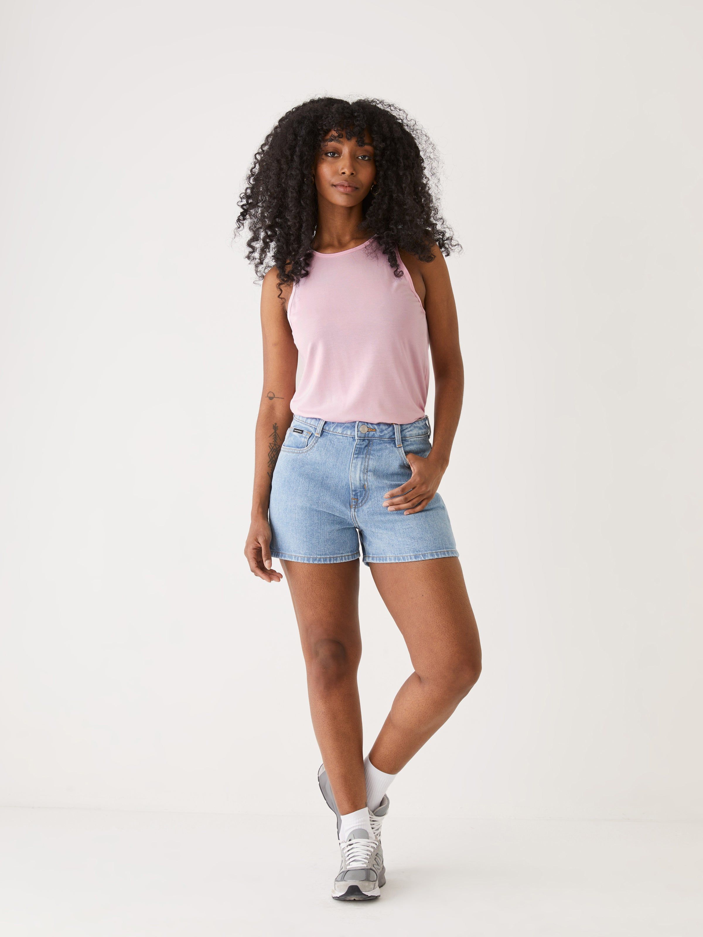 The Supersoft Tank Top in Pink sold by Frank & Oak