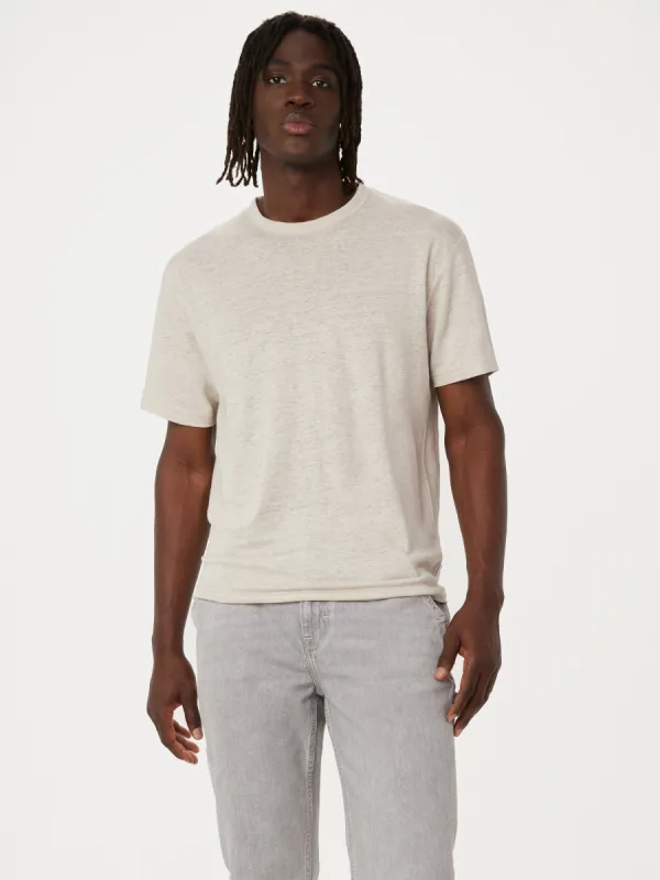The Linen T-Shirt in Moonlight sold by Frank & Oak