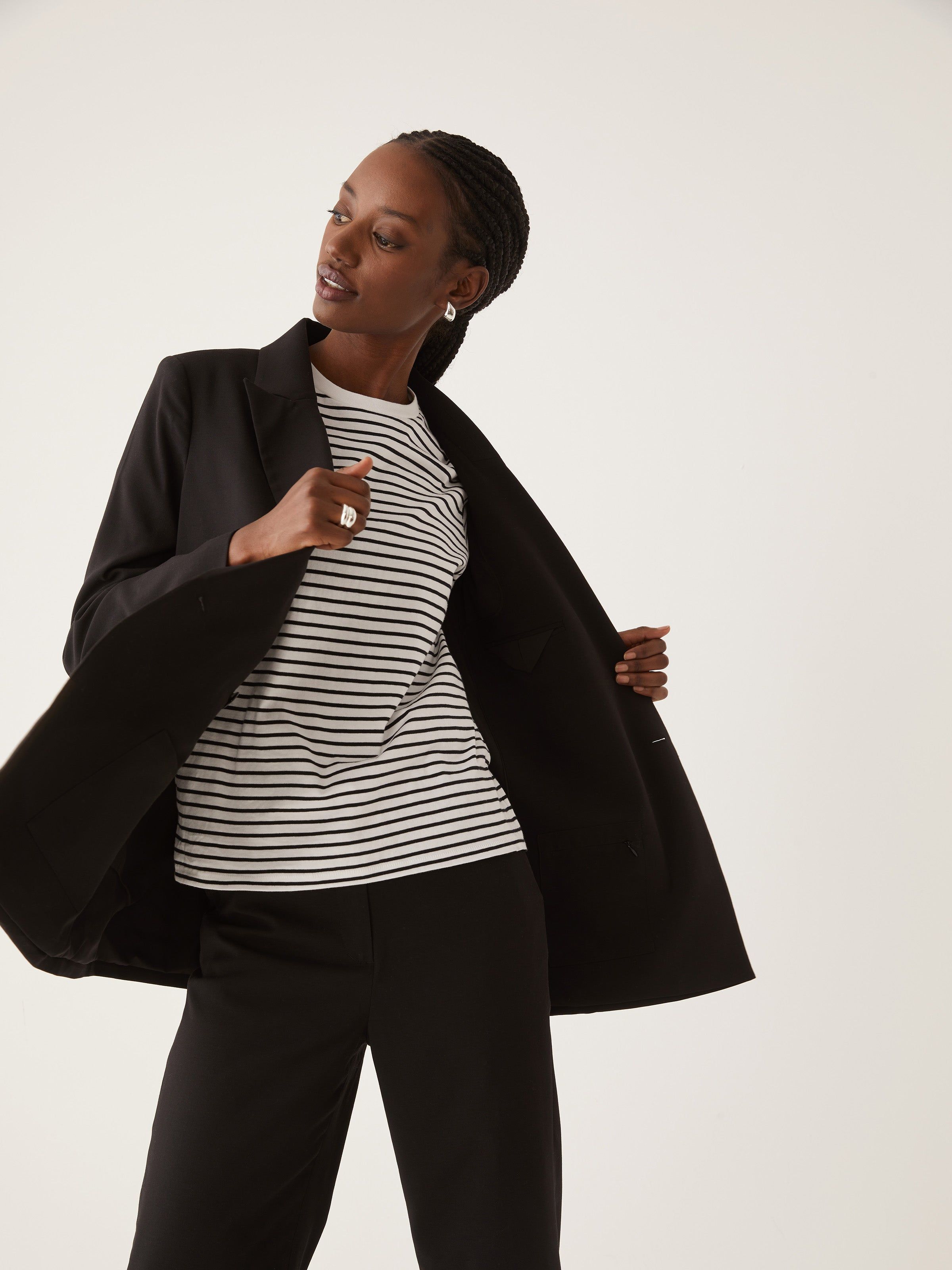 The Double Breasted Blazer in Black sold by Frank & Oak product image thumbnail 5