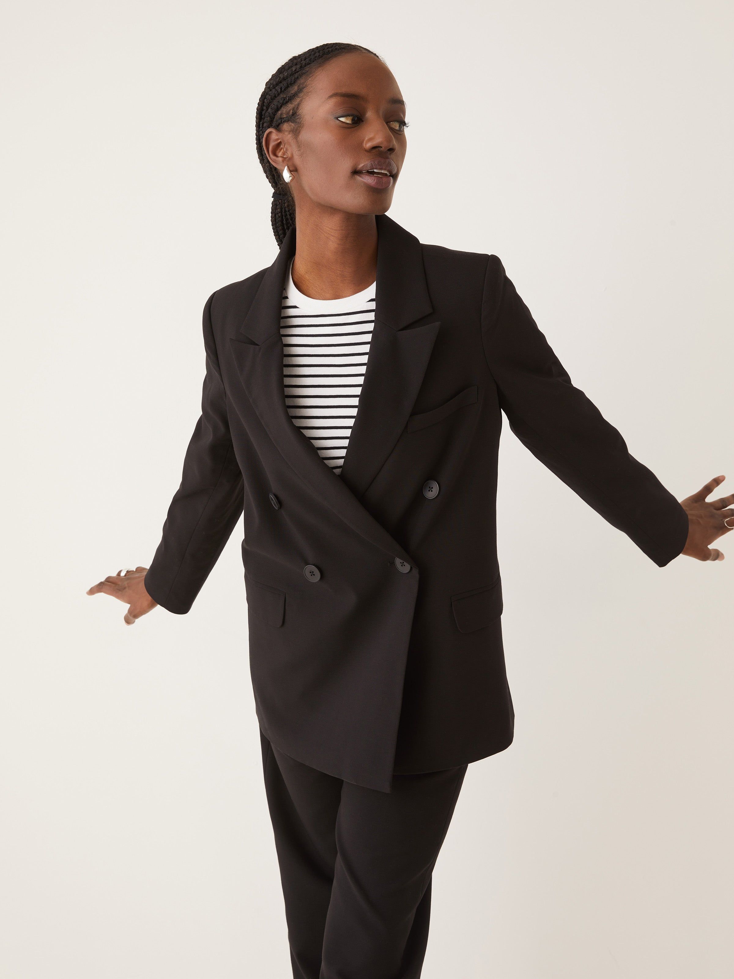 The Double Breasted Blazer in Black sold by Frank & Oak product image thumbnail 6