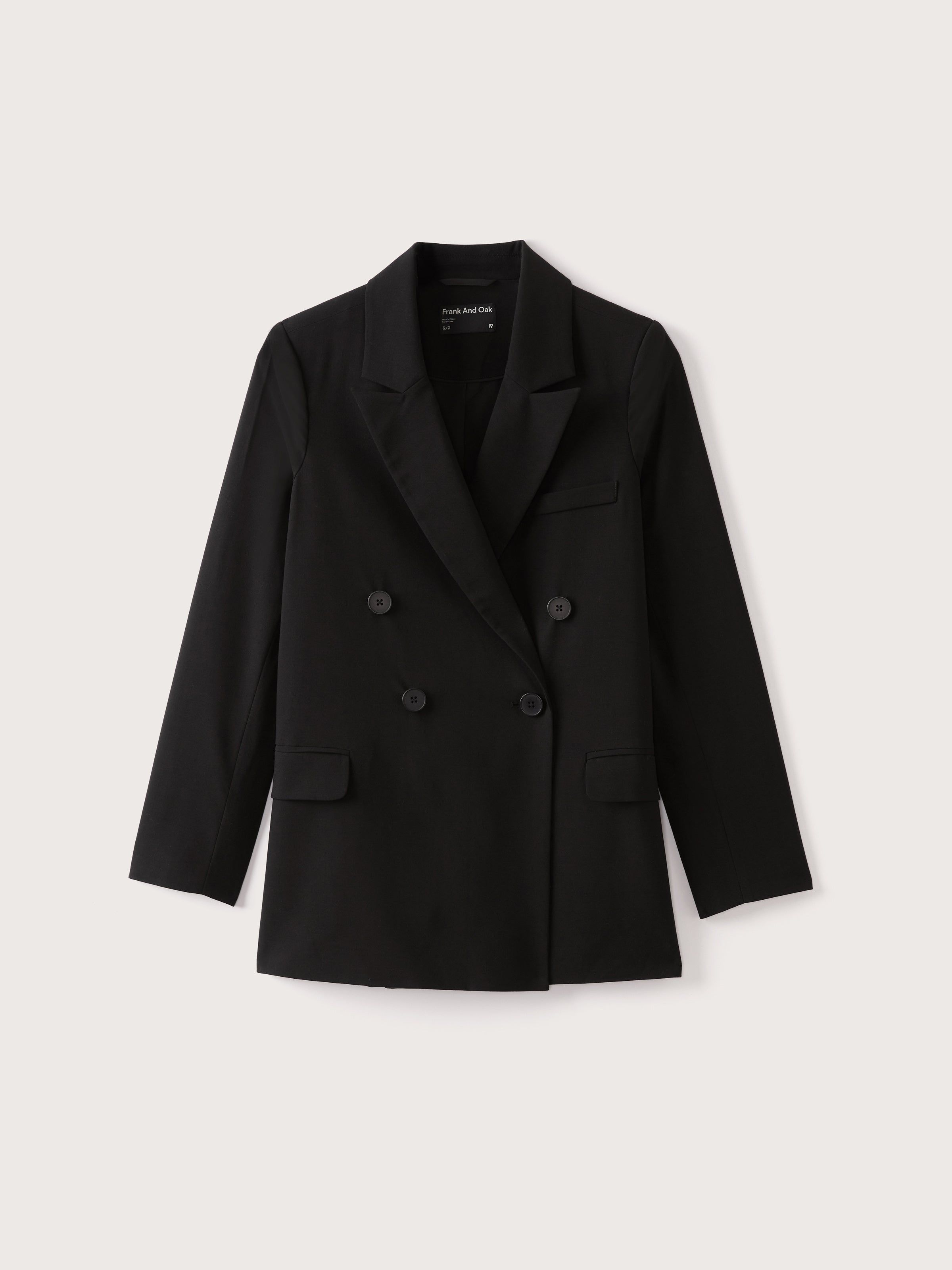 The Double Breasted Blazer in Black sold by Frank & Oak product image thumbnail 8