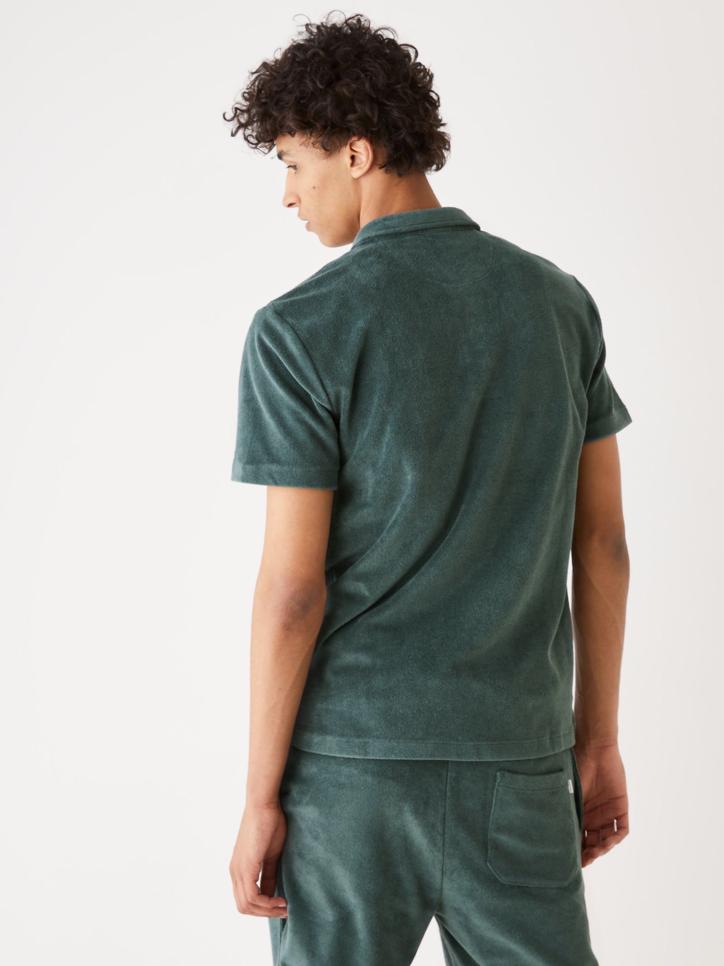 The Terry Cloth Polo Shirt in Green sold by Frank & Oak product image thumbnail 4