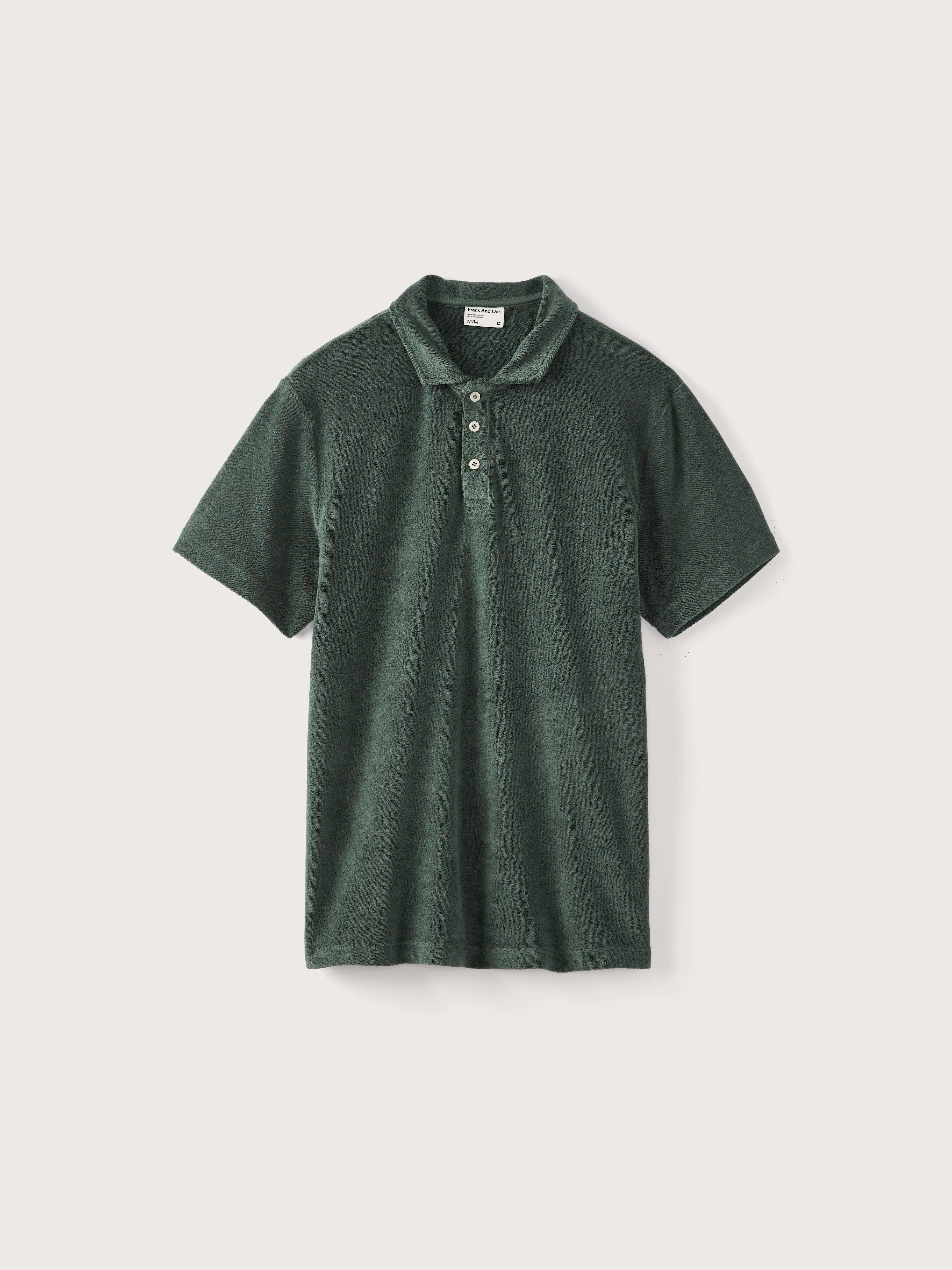 The Terry Cloth Polo Shirt in Green sold by Frank & Oak product image thumbnail 6