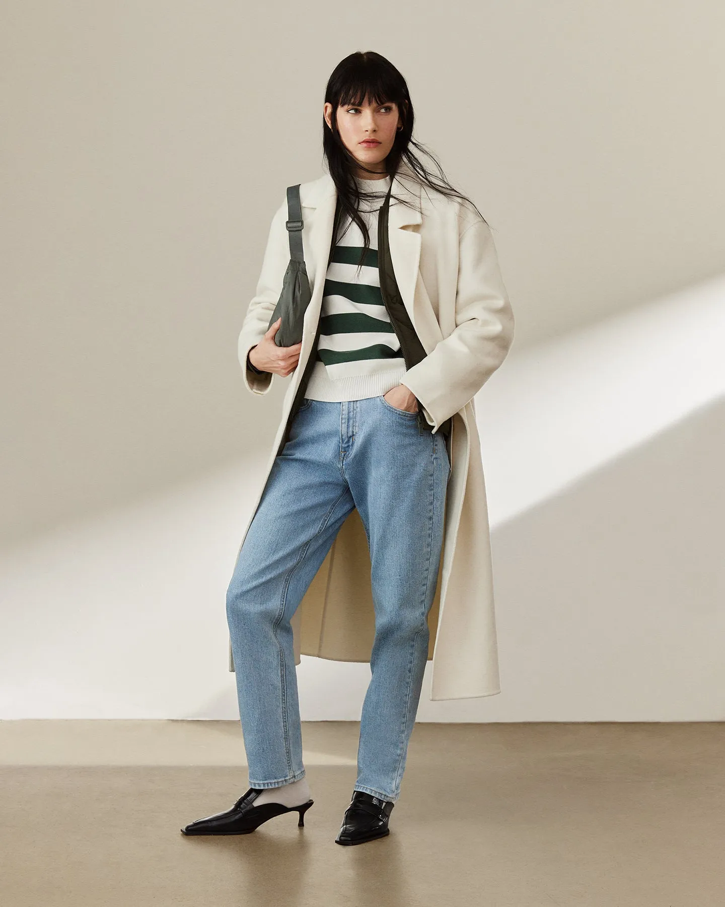 The Compact Mock Neck Sweater in Dark Green sold by Frank & Oak product image thumbnail 2