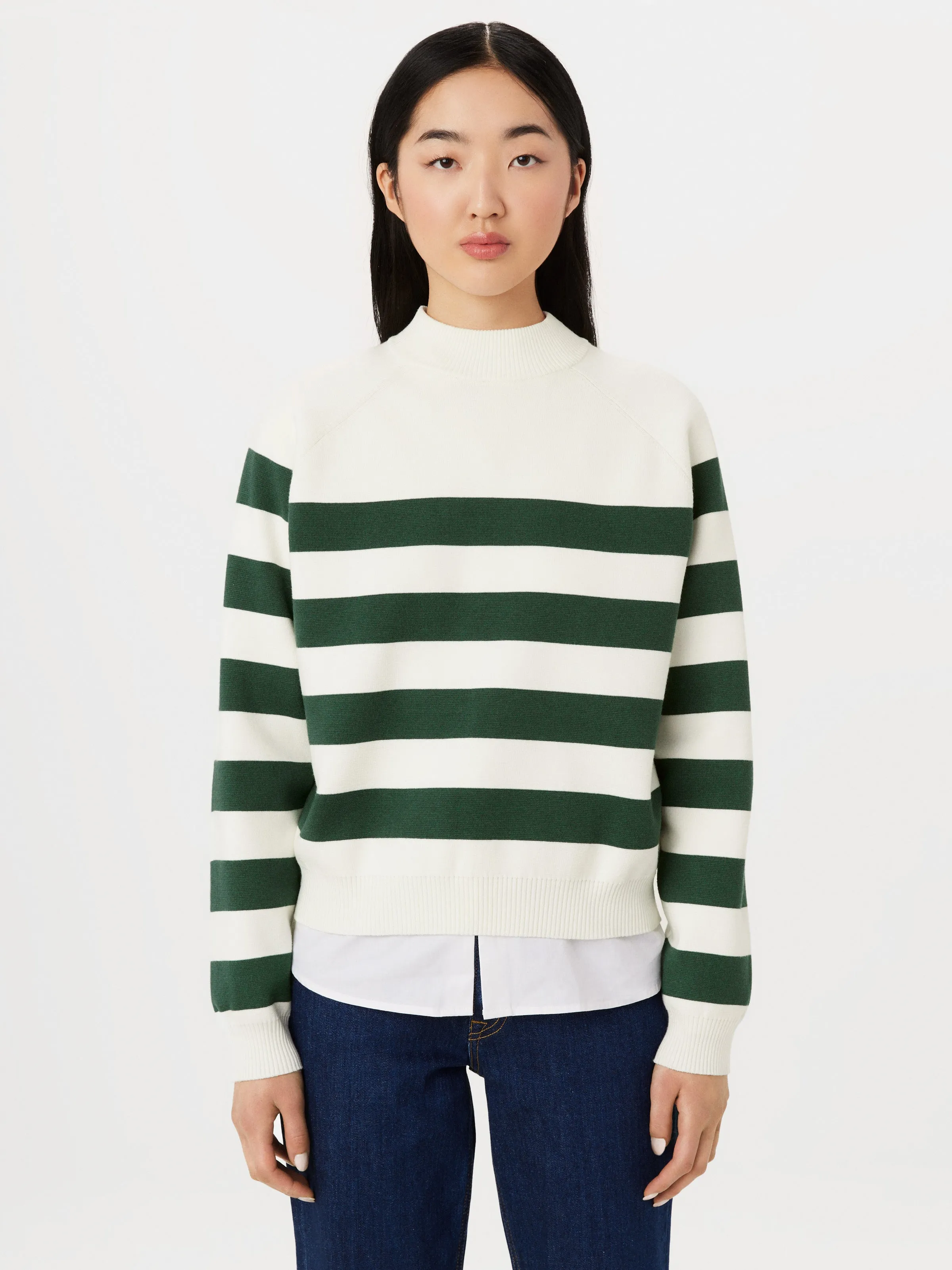 The Compact Mock Neck Sweater in Dark Green sold by Frank & Oak product image thumbnail 4
