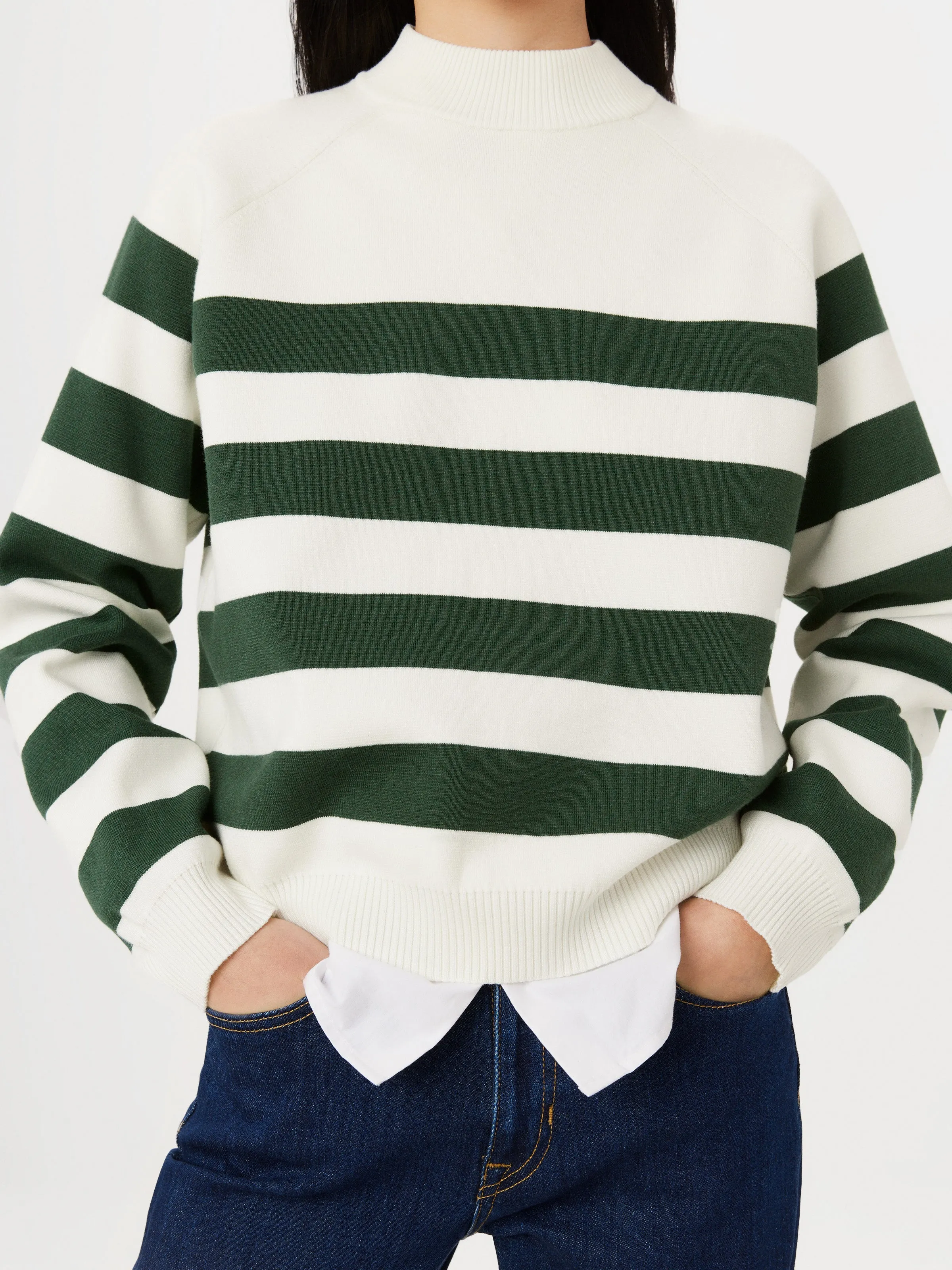 The Compact Mock Neck Sweater in Dark Green sold by Frank & Oak product image thumbnail 3